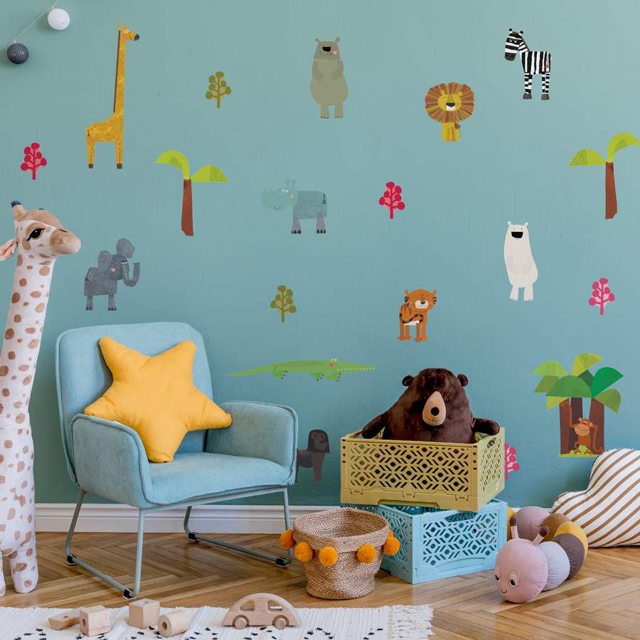 WS03 Fun Animals Wall Sticker Pack