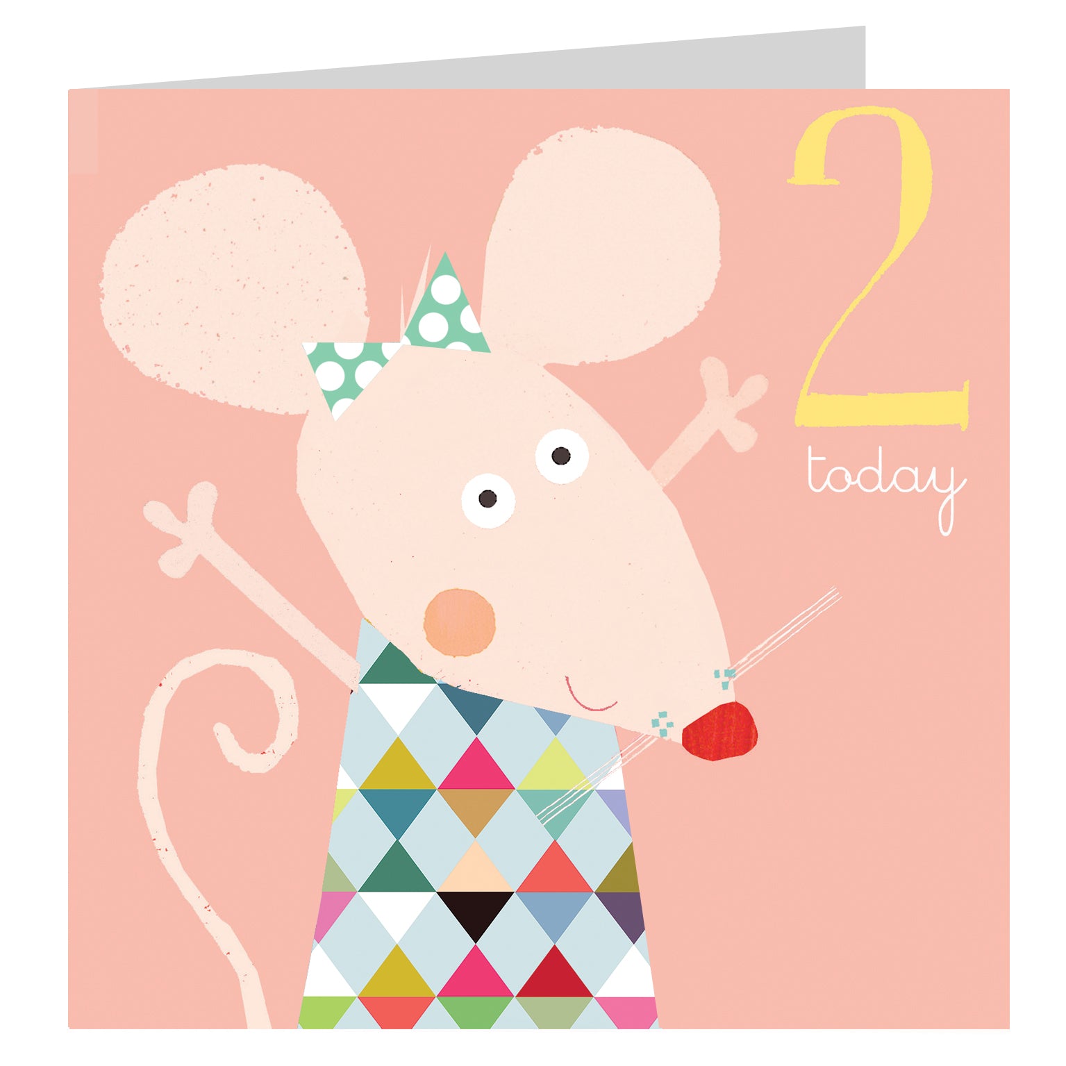 AC08 mouse 2nd birthday card