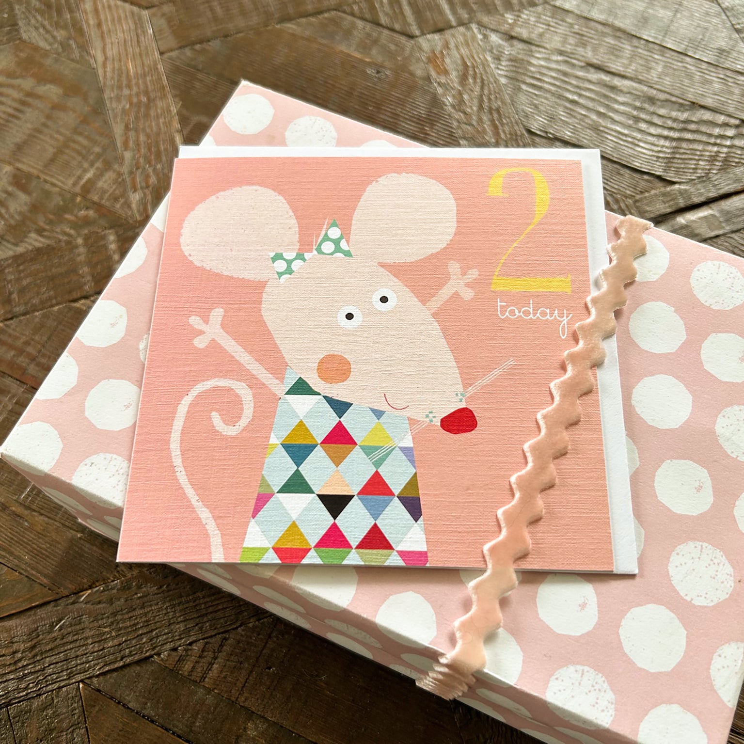 AC08 mouse 2nd birthday card