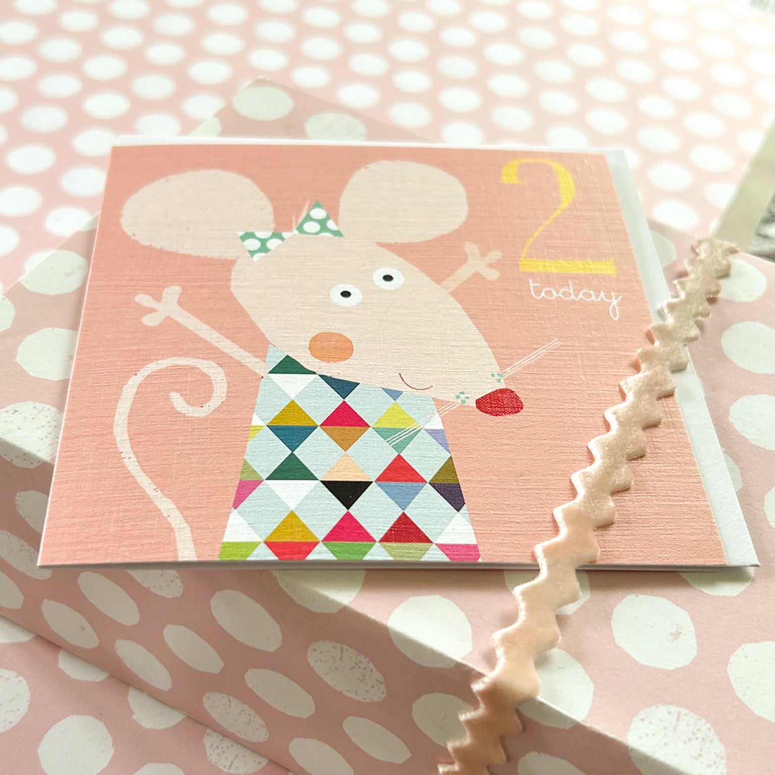 AC08 mouse 2nd birthday card