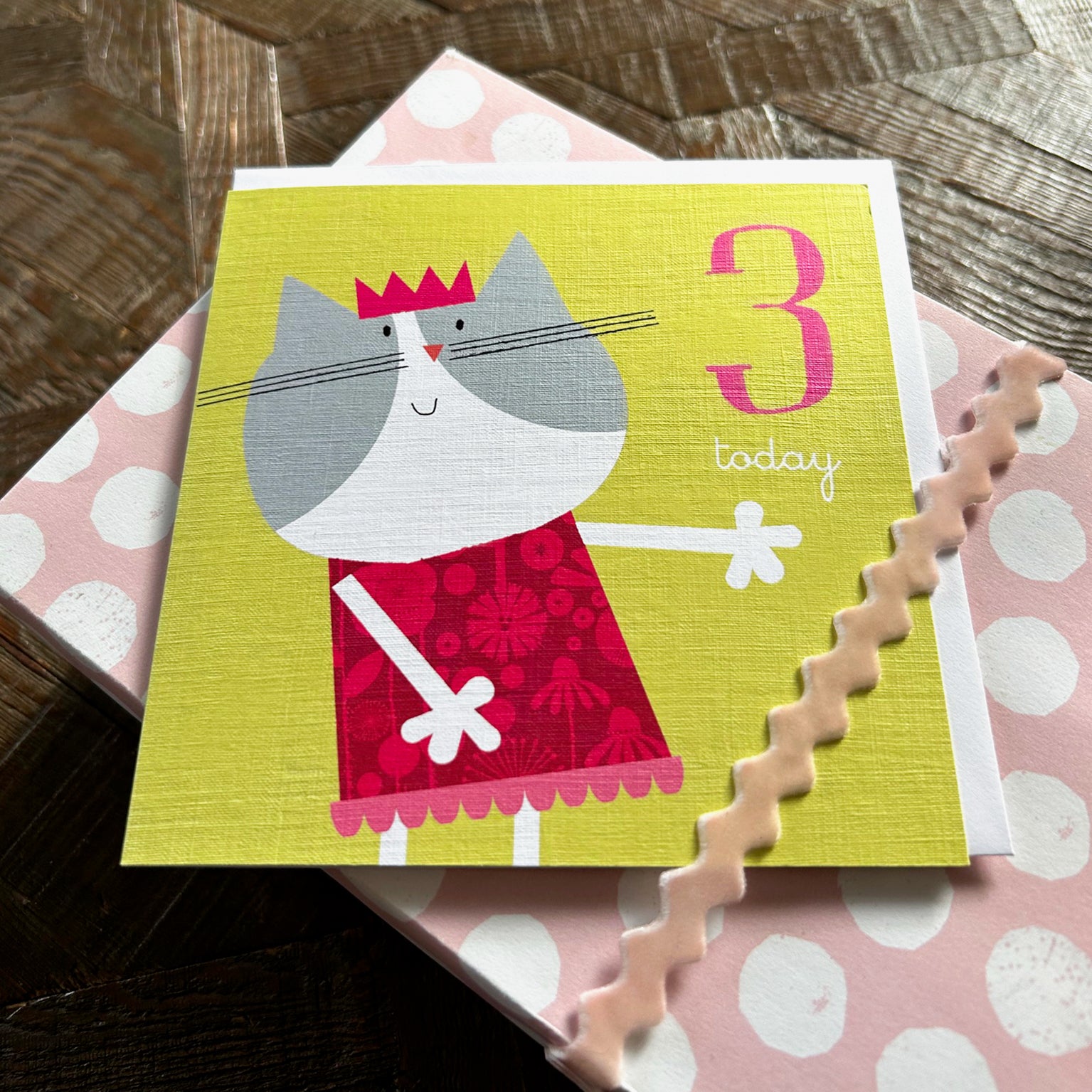 AC09 kitten 3rd birthday card
