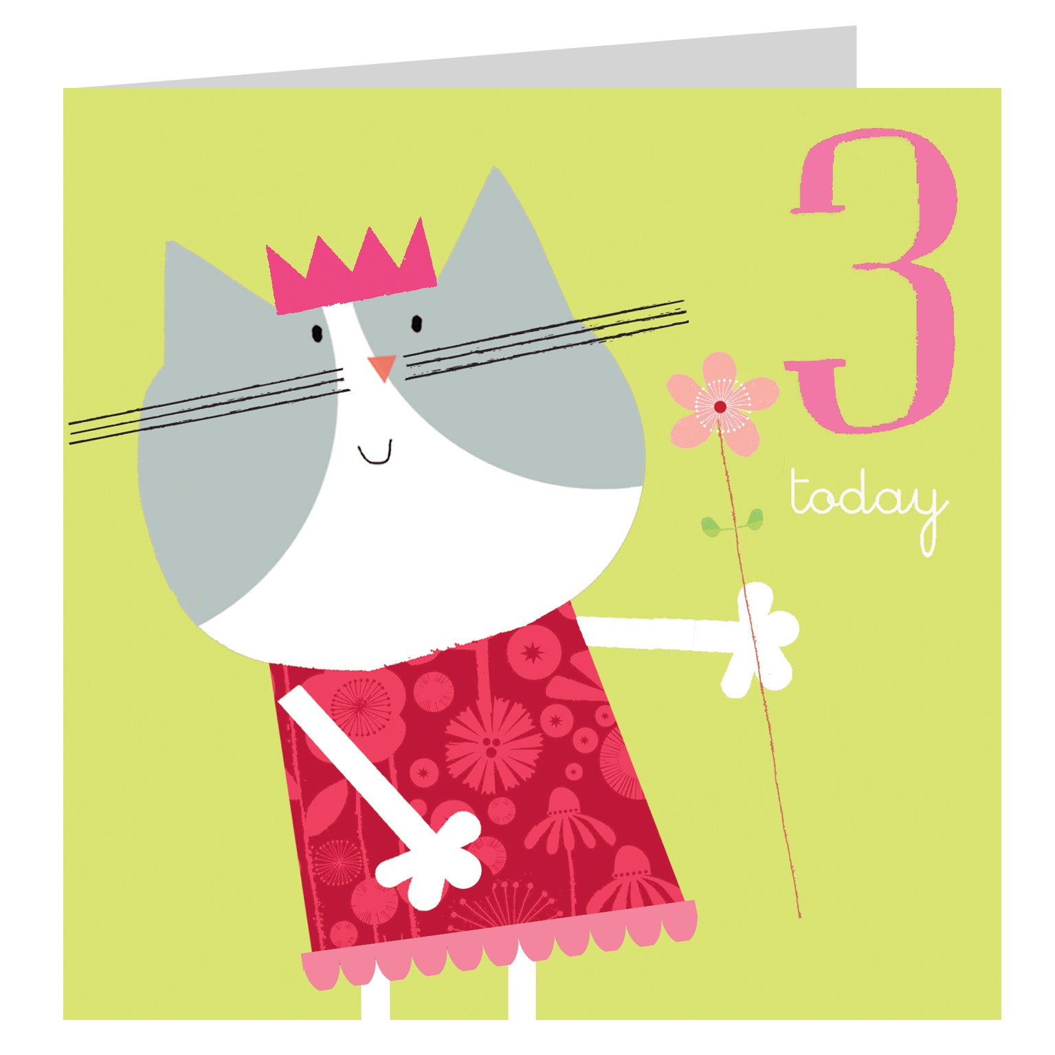 AC09 kitten 3rd birthday card
