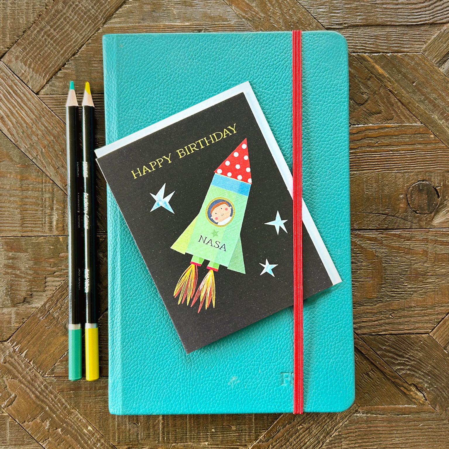 AL01 mini spaceman happy birthday card