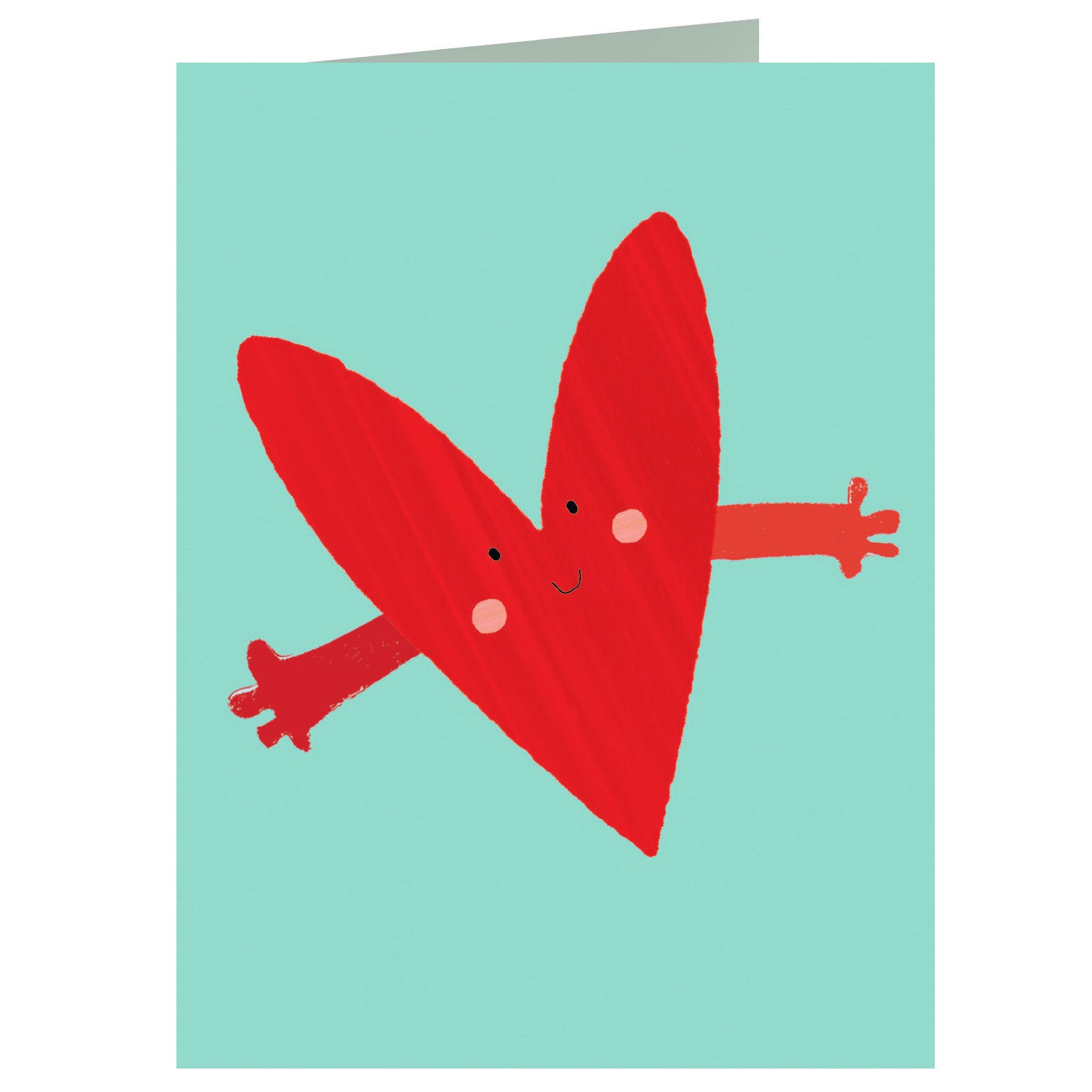 AL04 smiley heart greetings card