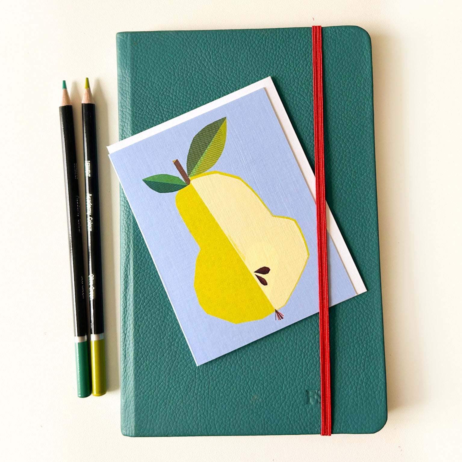 AL09 mini pear greetings card