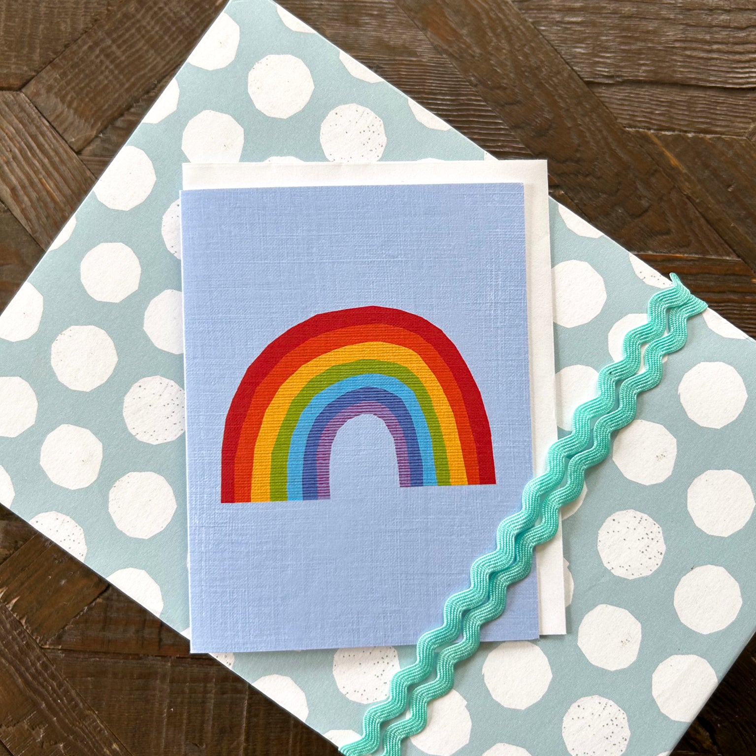 AL11 mini rainbow greetings card