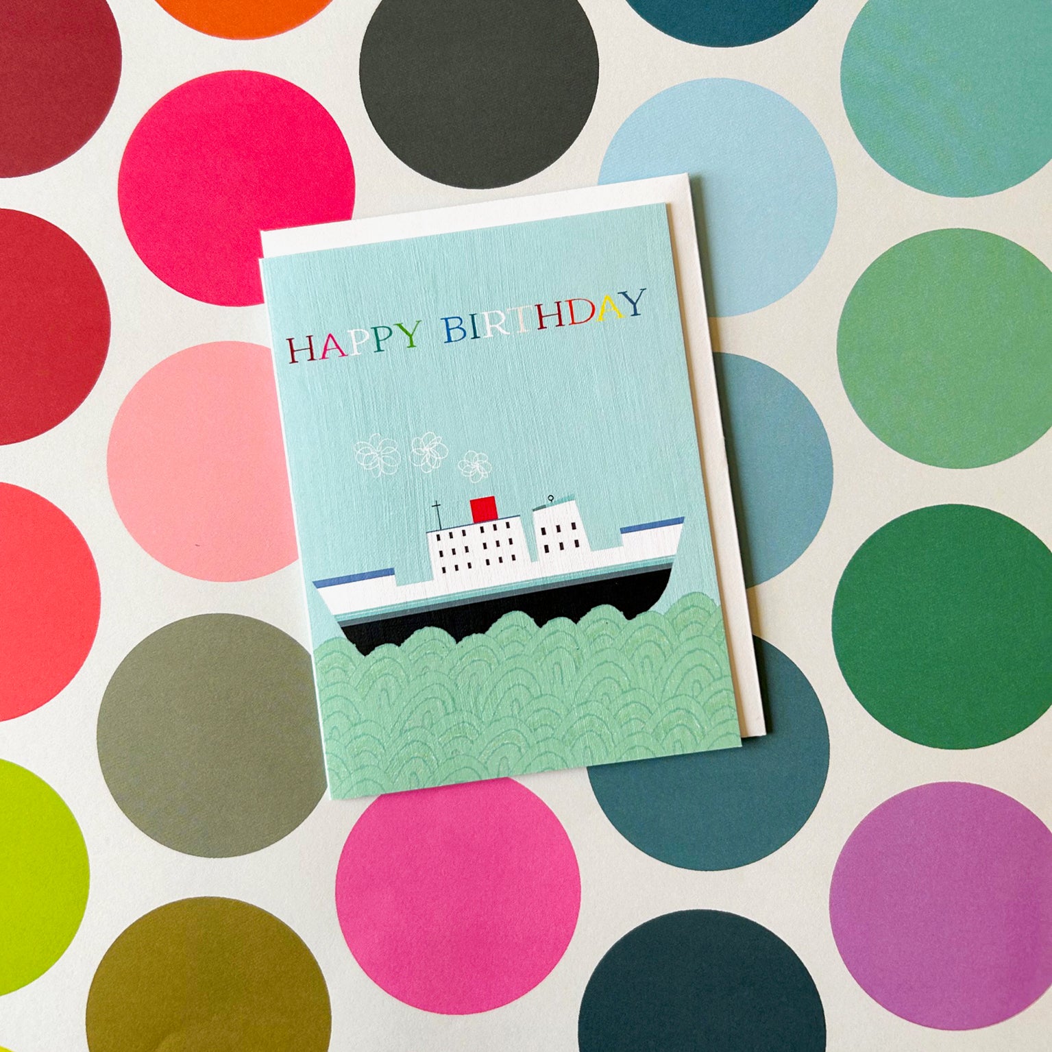 AL12 mini boat birthday card