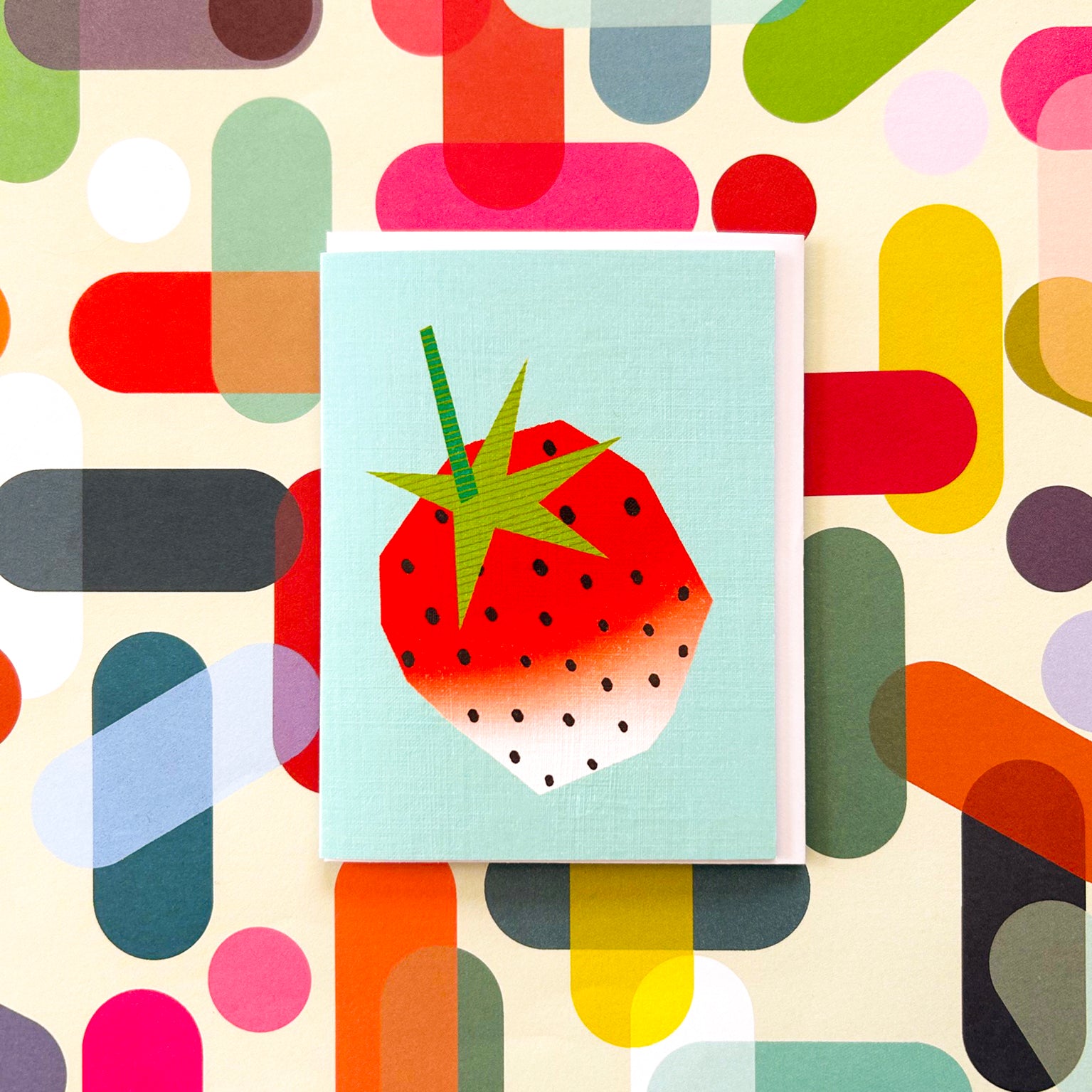AL13 mini strawberry greetings card