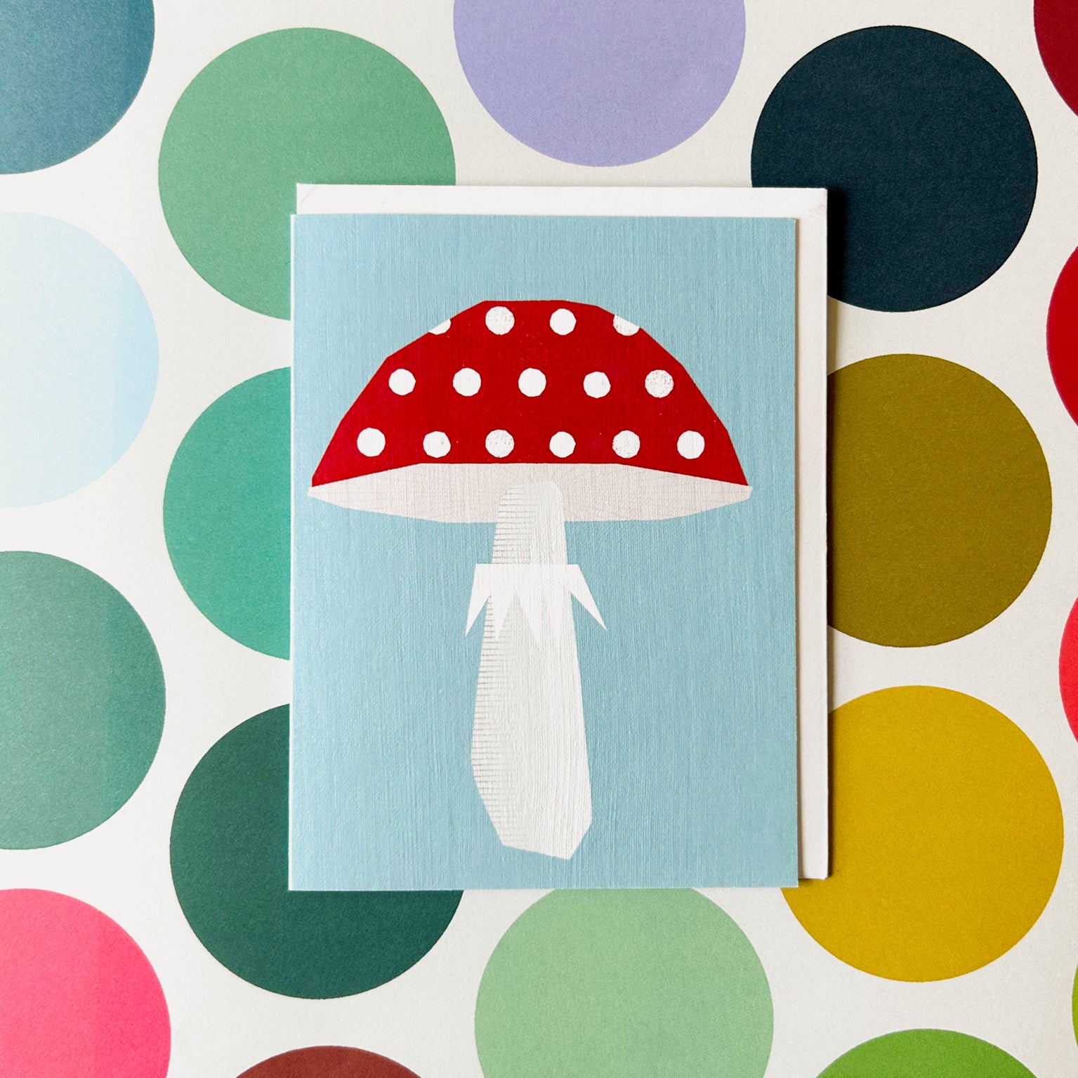 AL14 mini mushroom greetings card