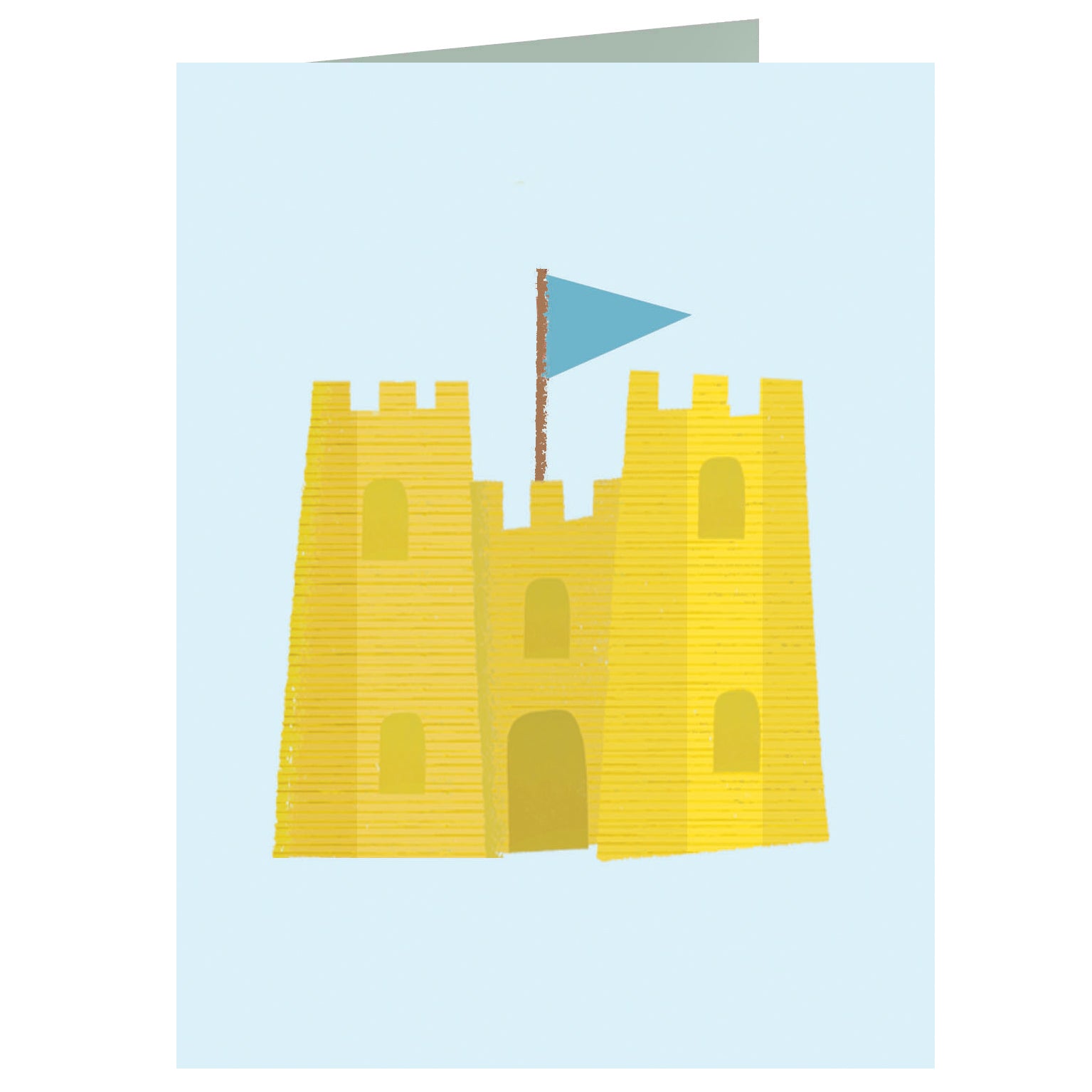 AL15 mini sandcastle greetings card