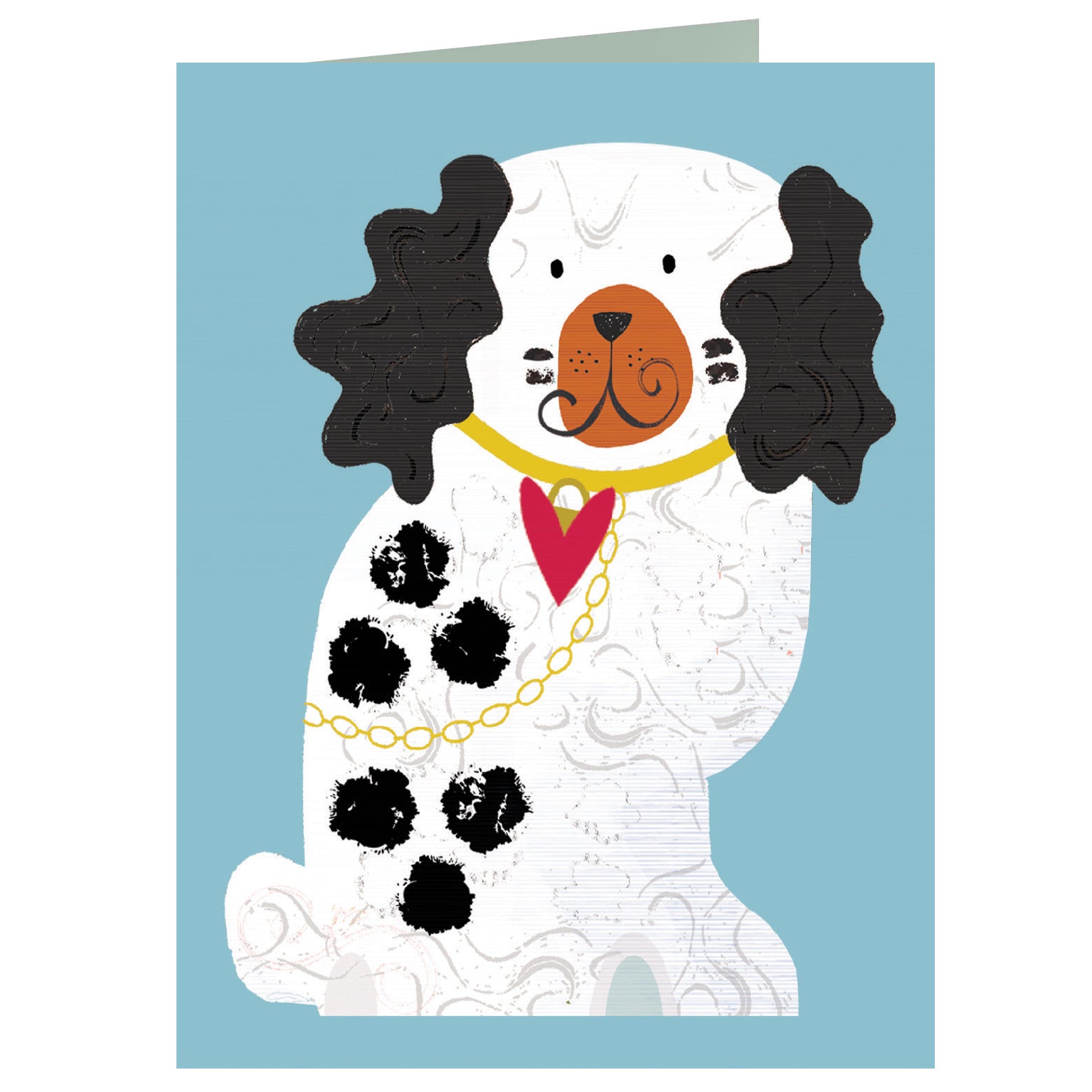 AL16 mini staffordshire dog card