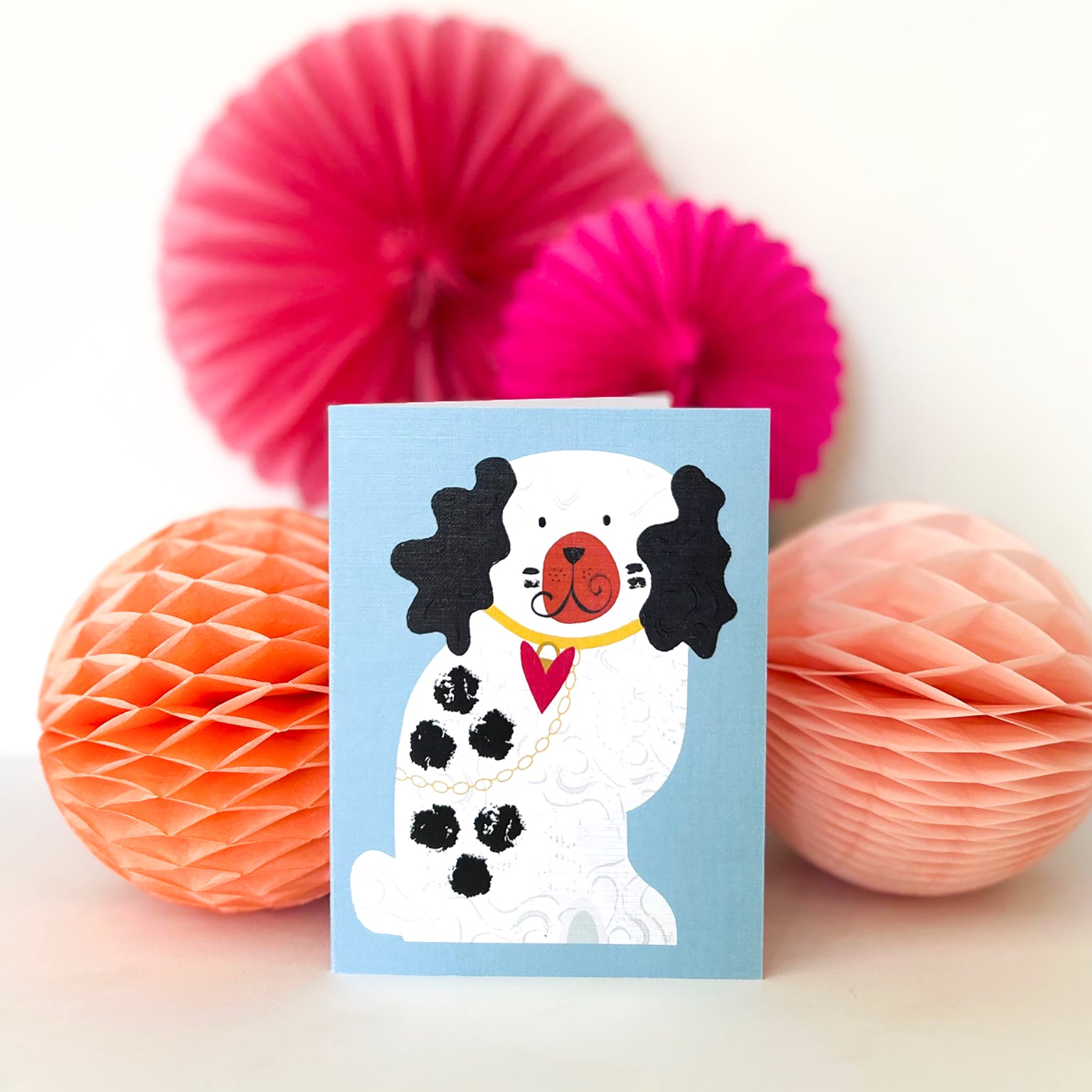 AL16 mini staffordshire dog card
