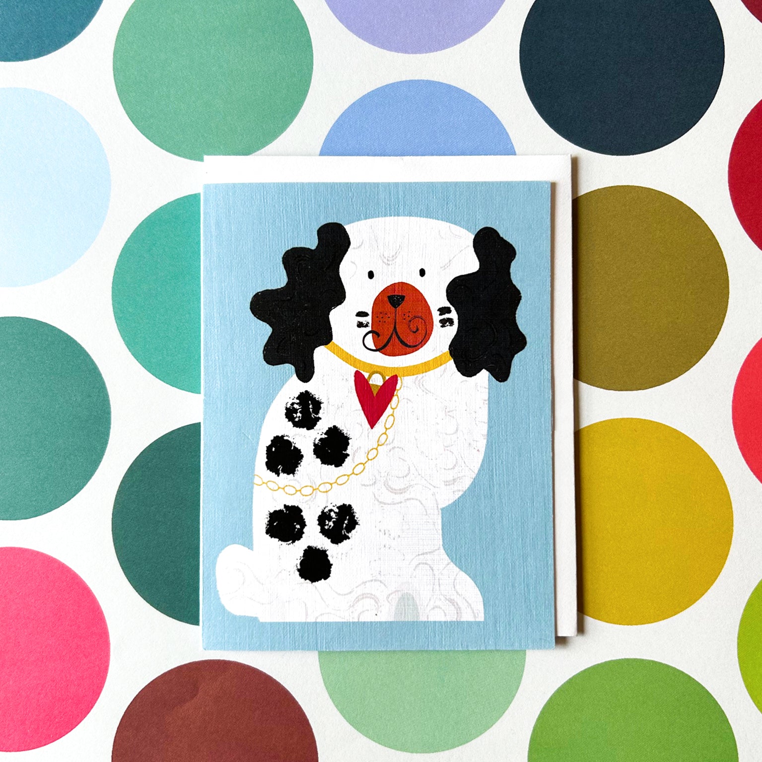 AL16 mini staffordshire dog card
