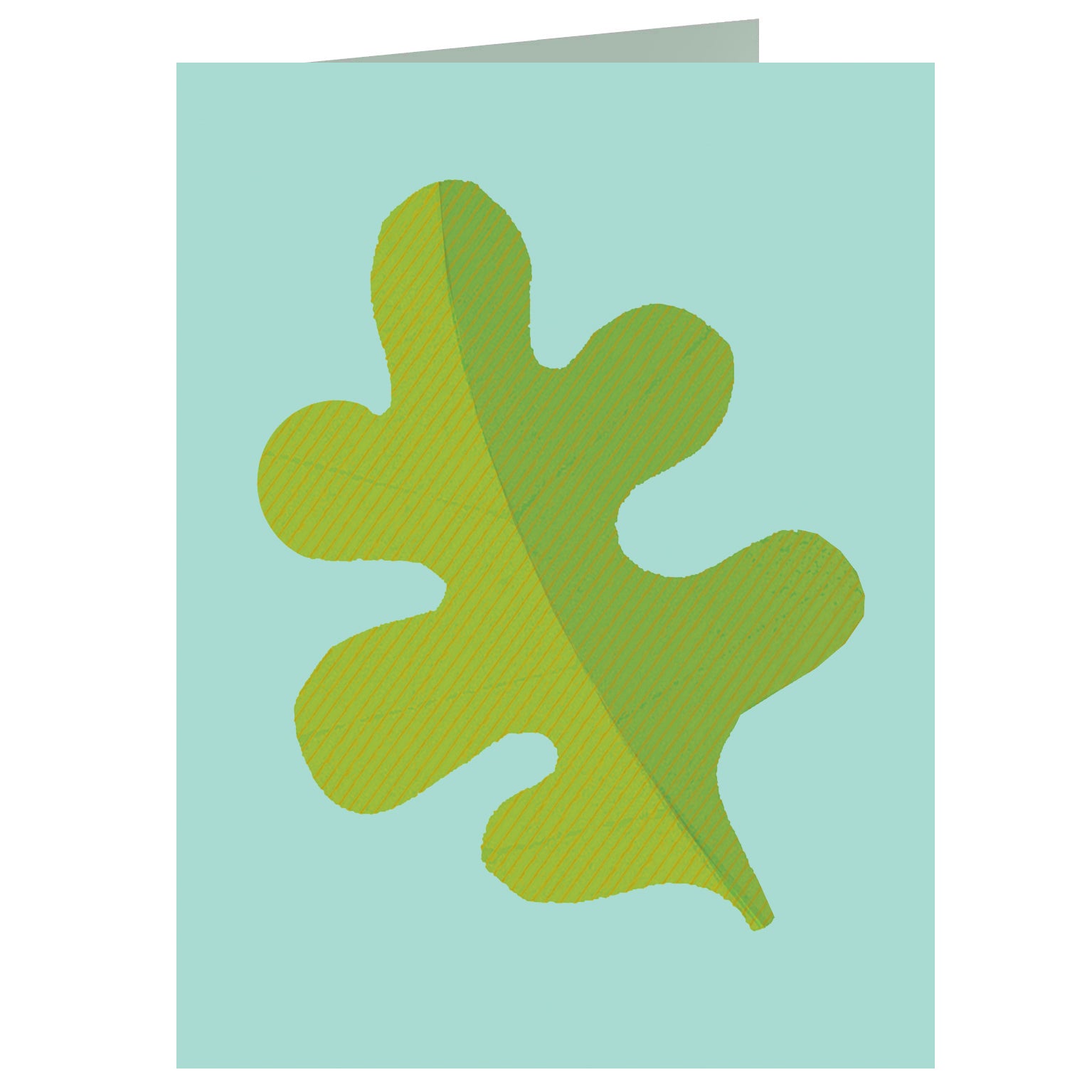 AL25 mini leaf greetings card