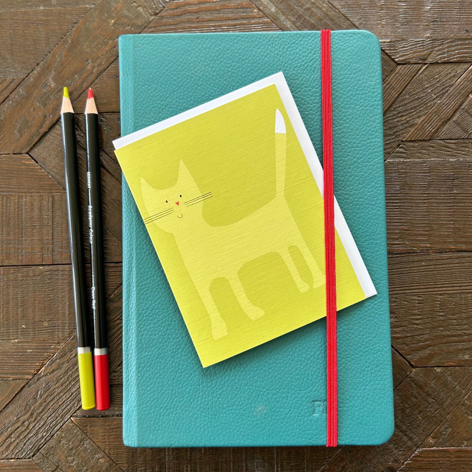AL26 mini cat greetings card