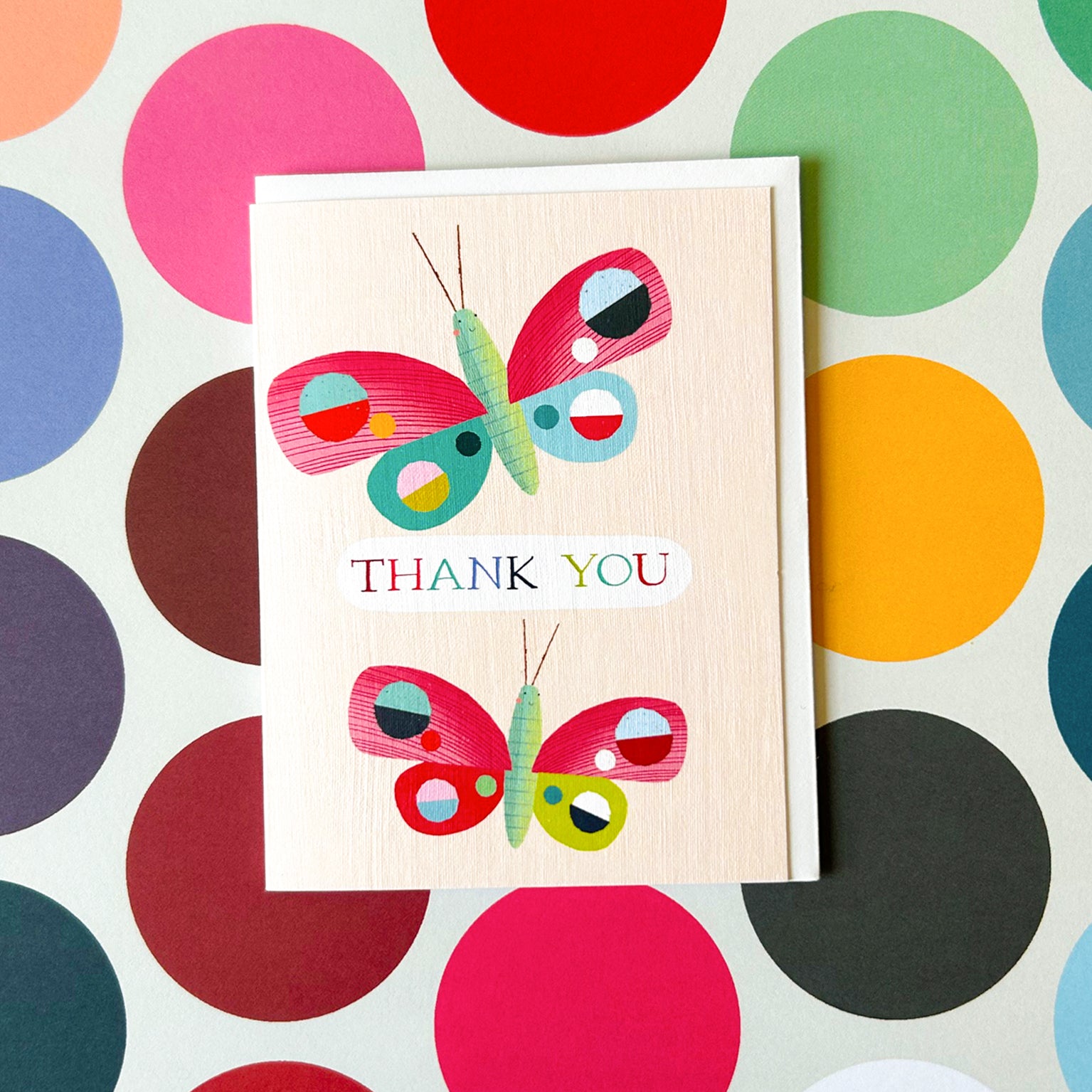 AL31 mini butterfly thank you card