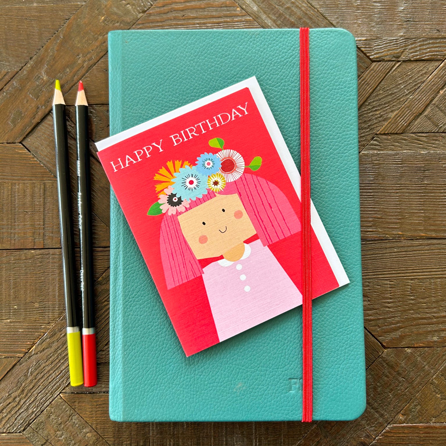 AL34 mini flower girl birthday card