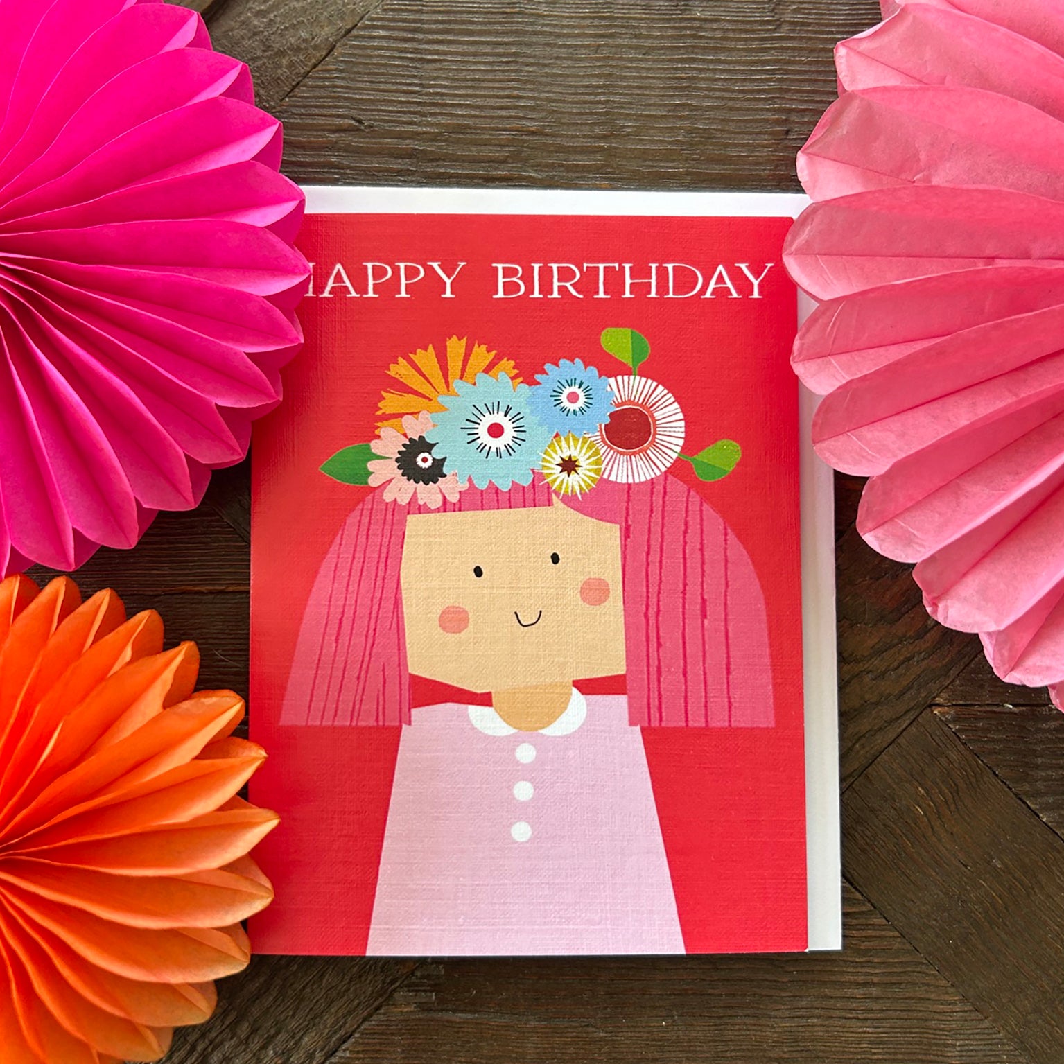 AL34 mini flower girl birthday card
