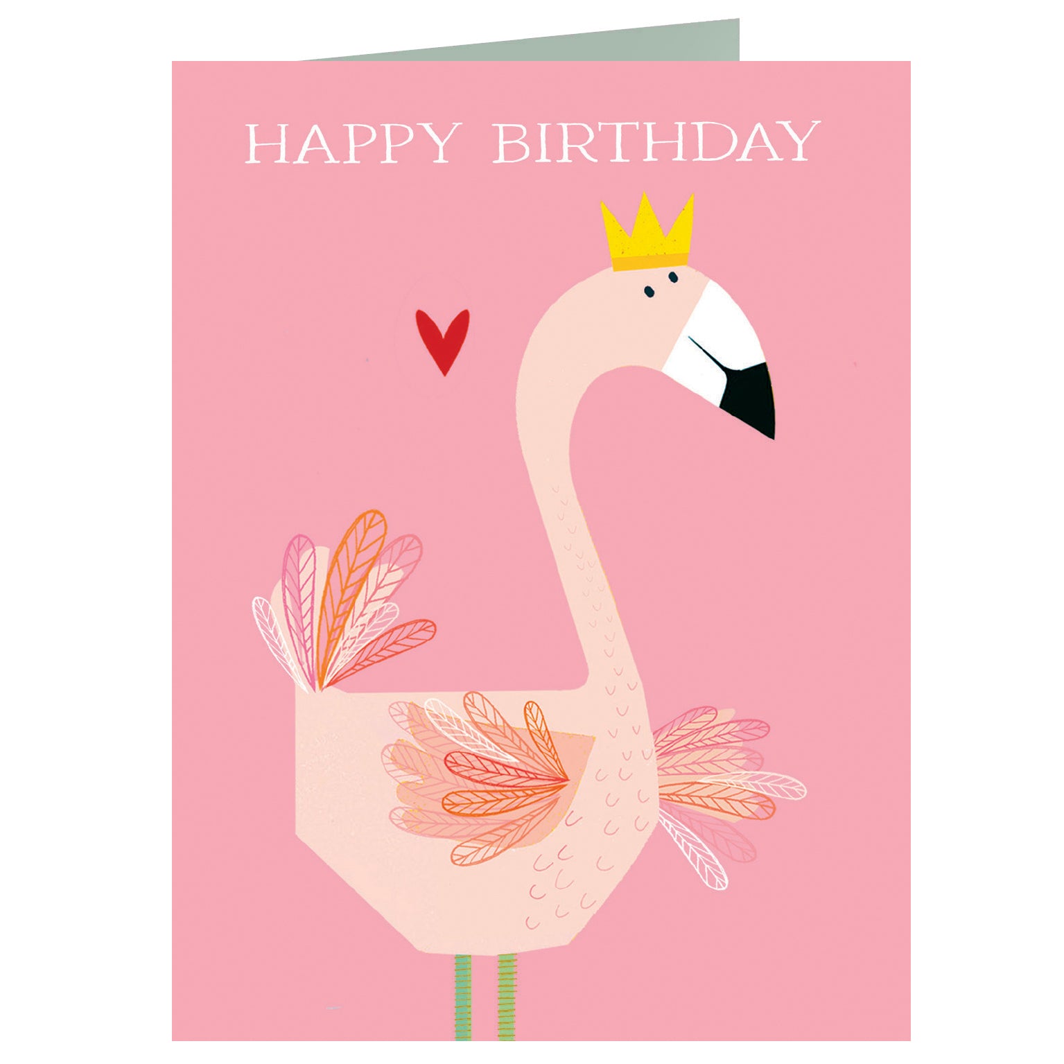 AL36 mini flamingo birthday card