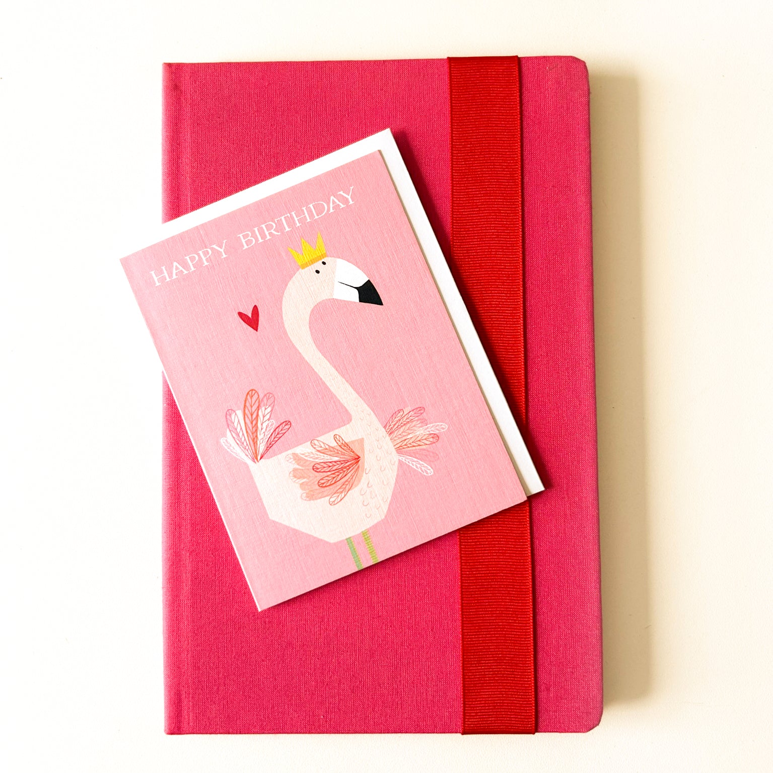 AL36 mini flamingo birthday card