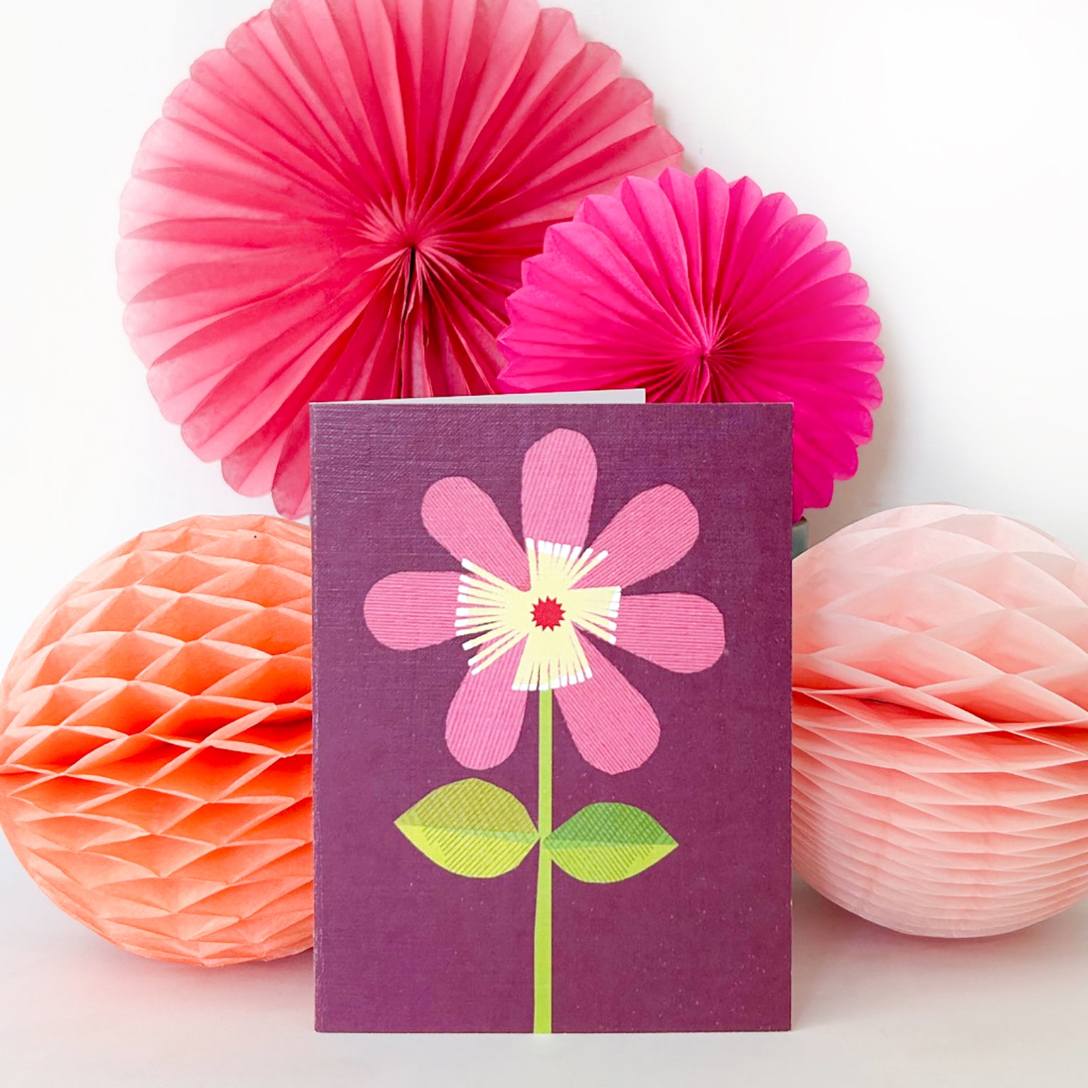 AL39 mini flower greetings card
