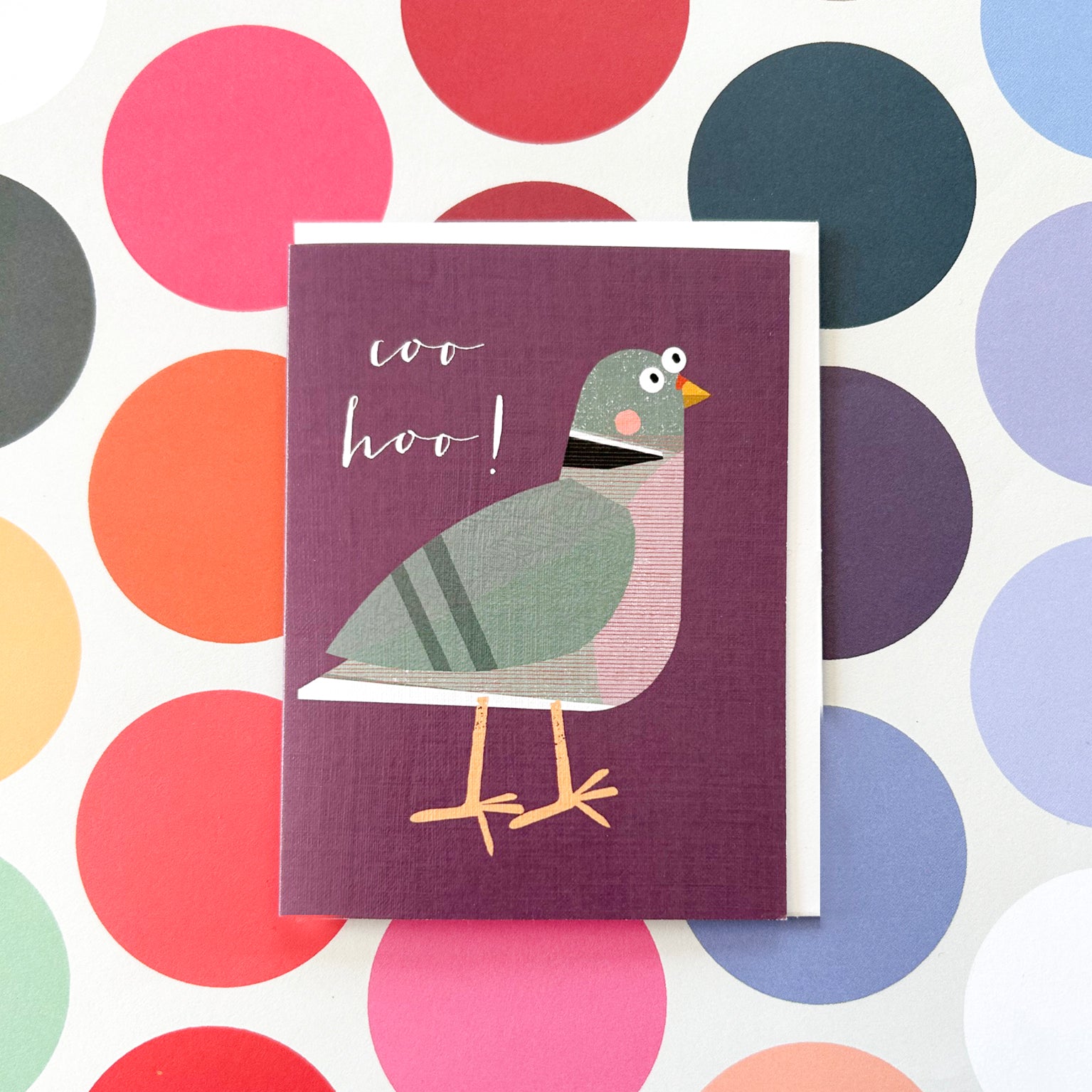 AL40 mini pigeon greetings card
