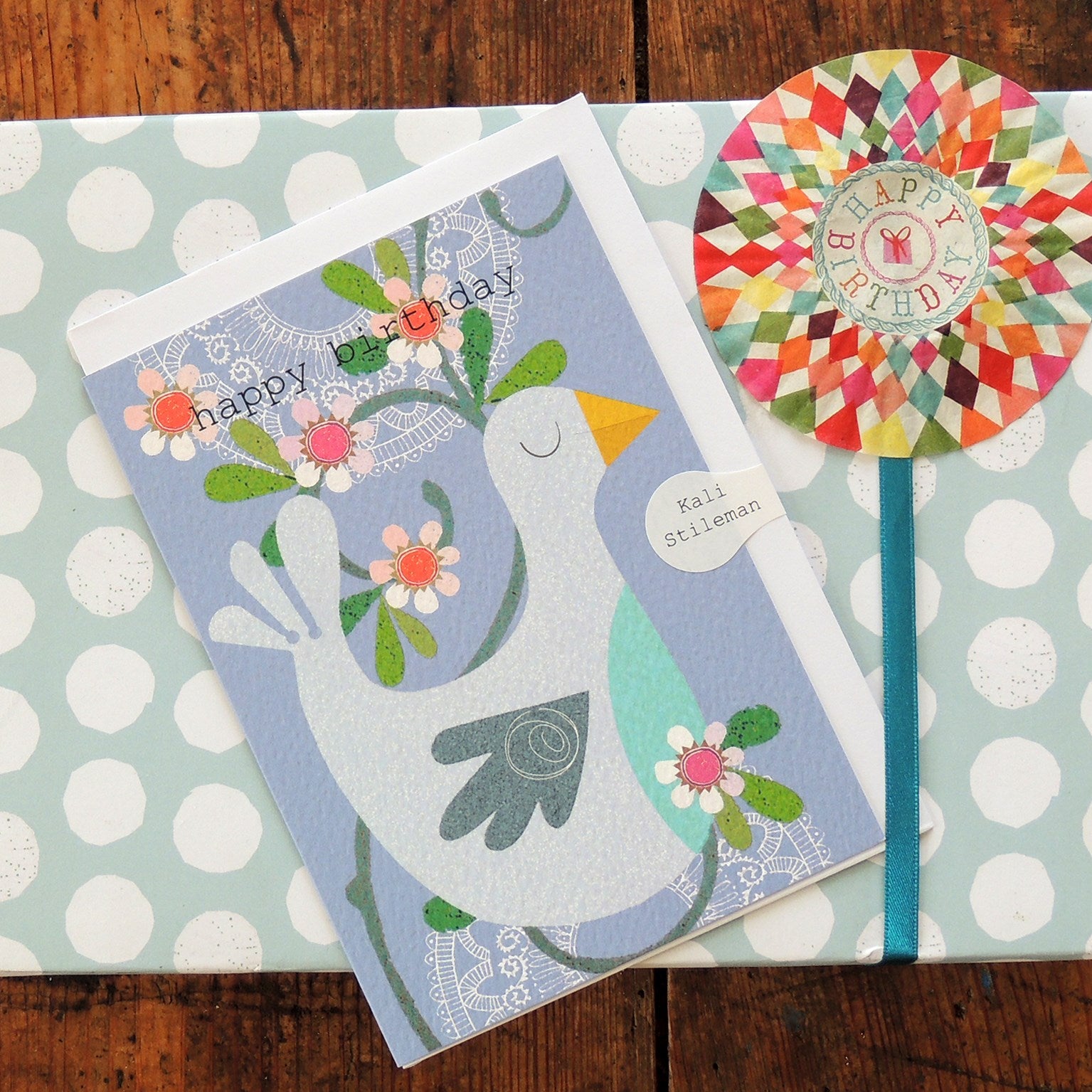 AS06 bird happy birthday card