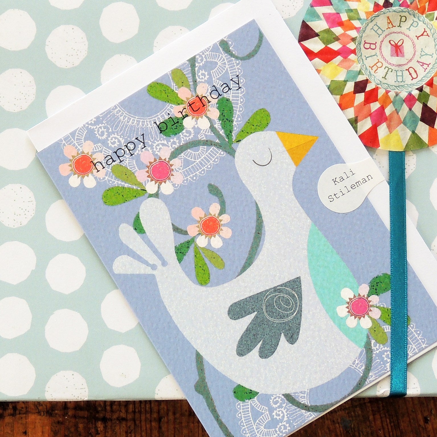 AS06 bird happy birthday card