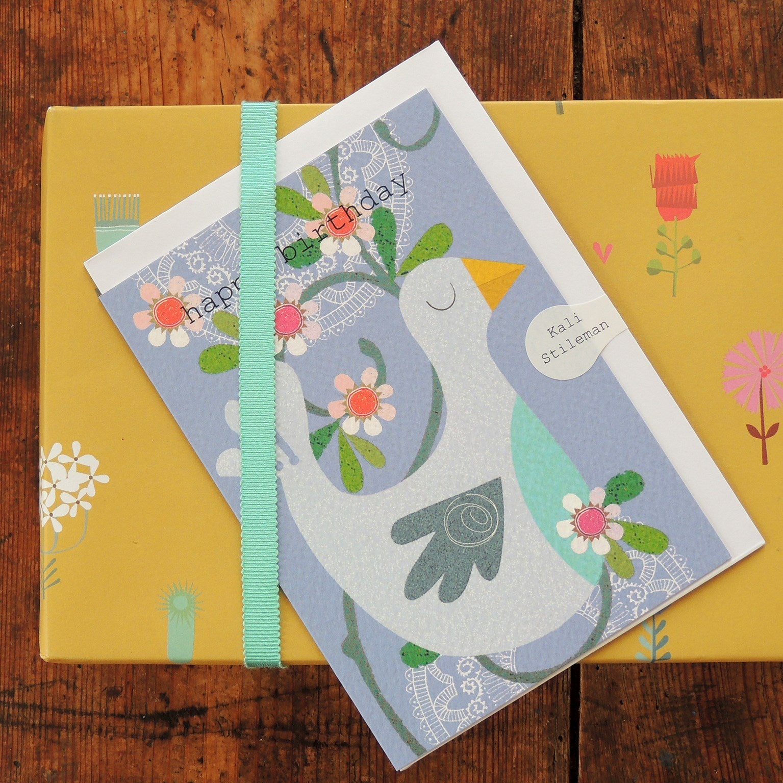 AS06 bird happy birthday card