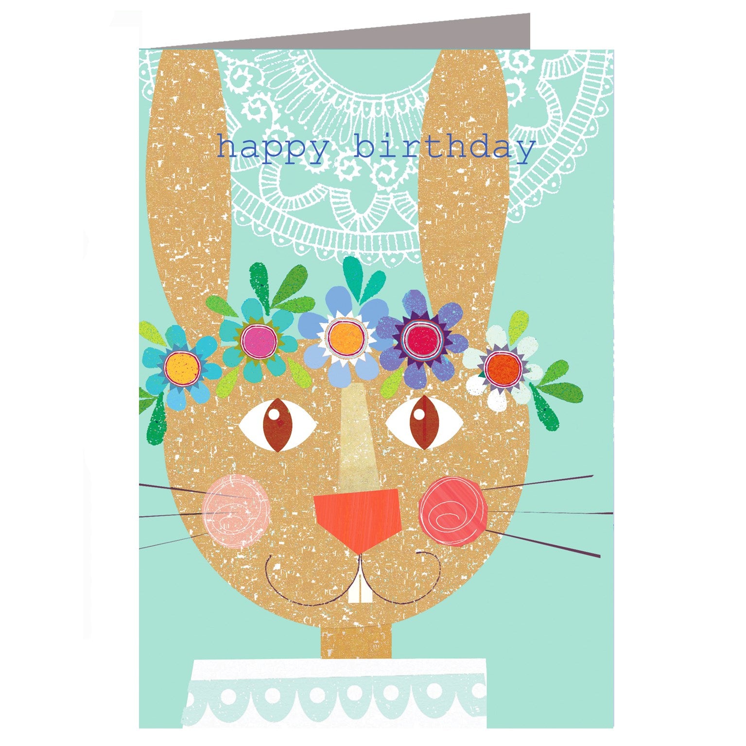 AS14 rabbit happy birthday card
