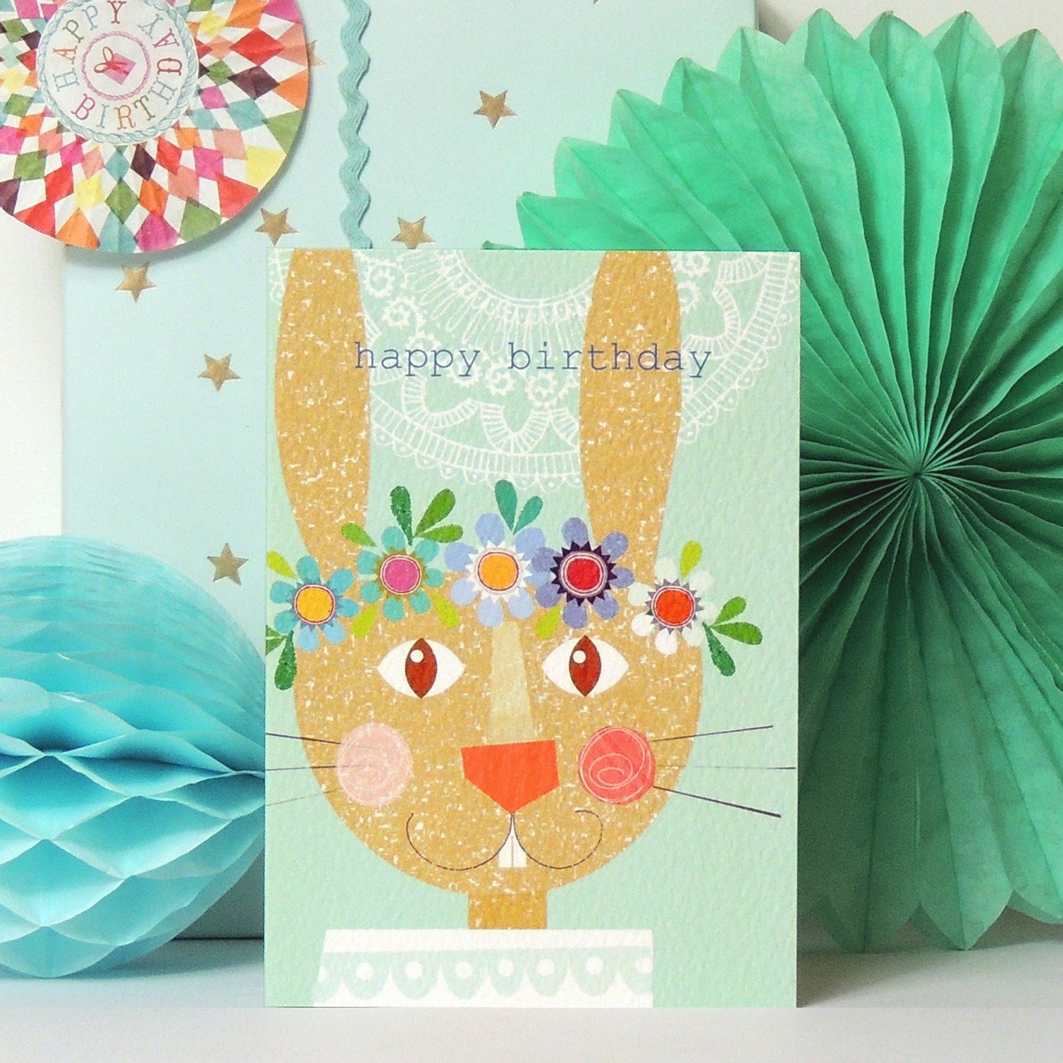 AS14 rabbit happy birthday card