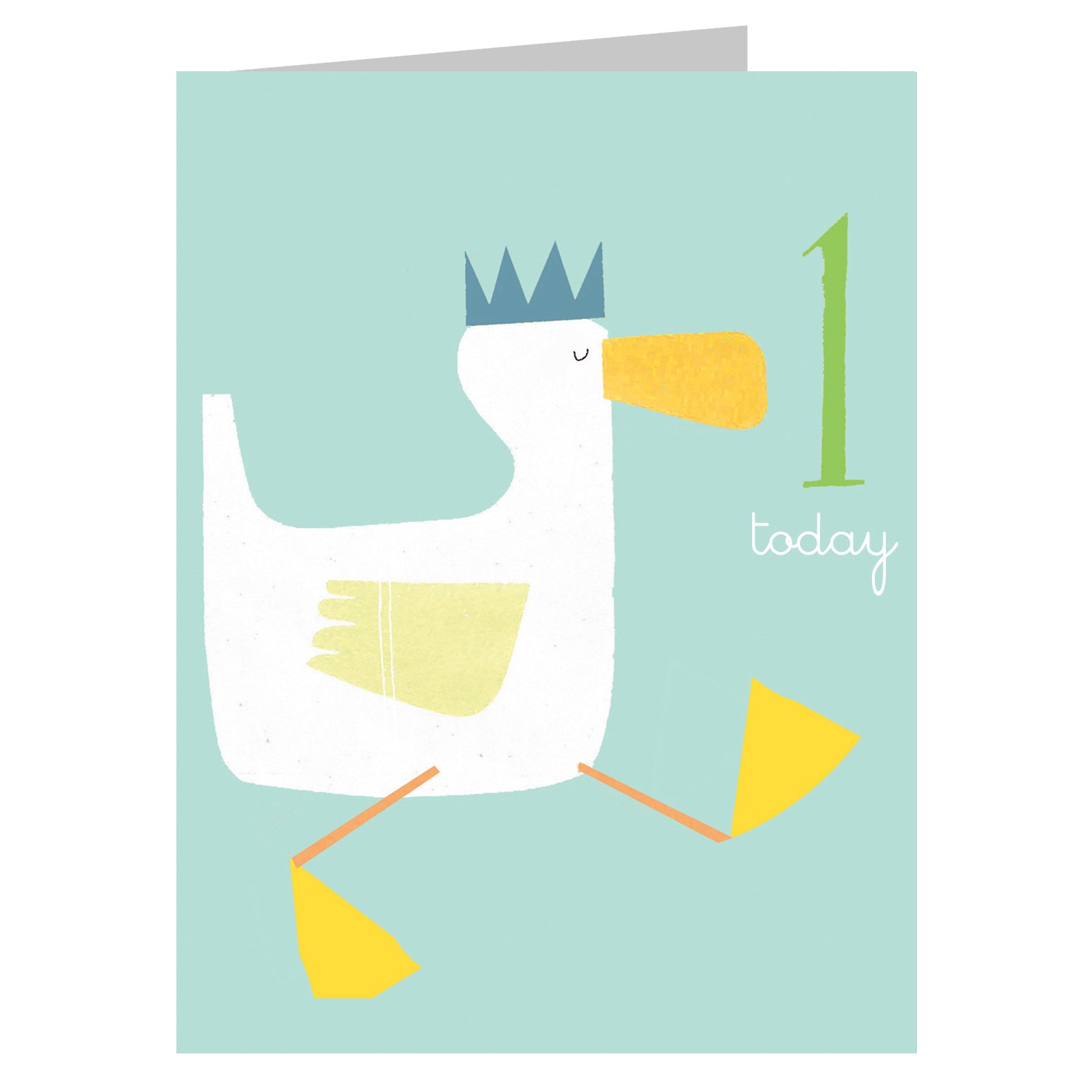AW01 mini duckling 1st birthday card