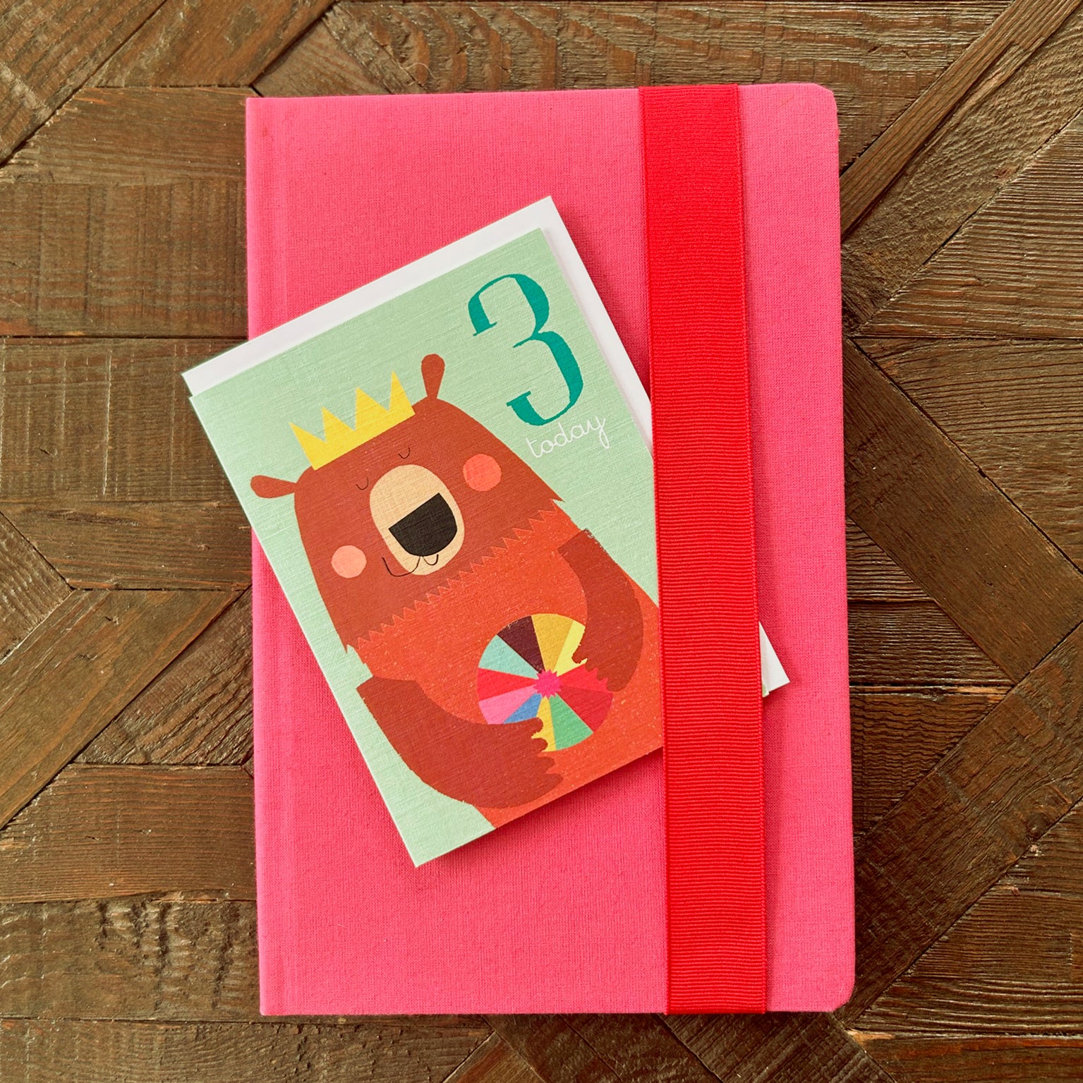 AW03 mini bear 3rd birthday card