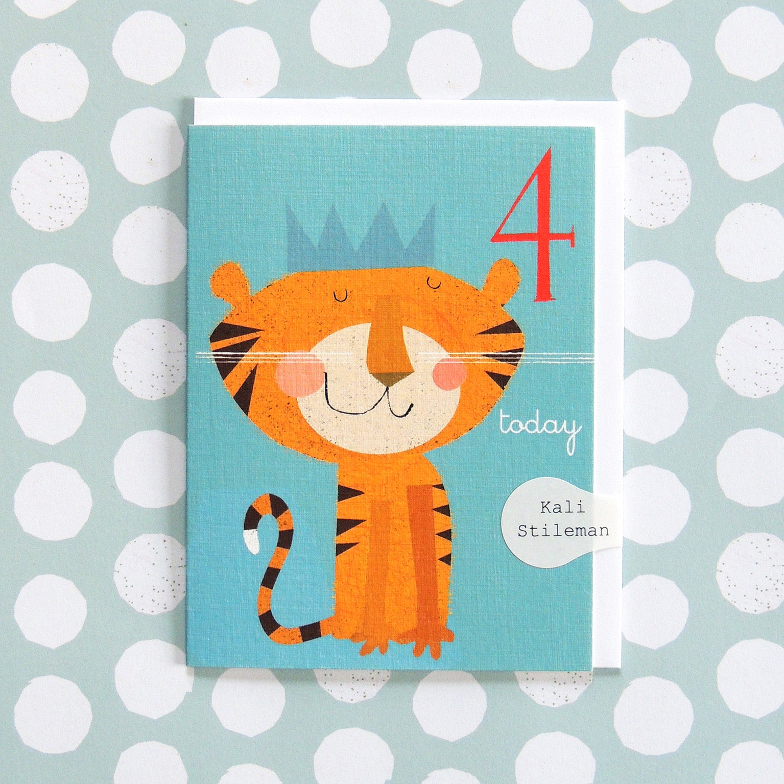 AW04 mini tiger 4th birthday card