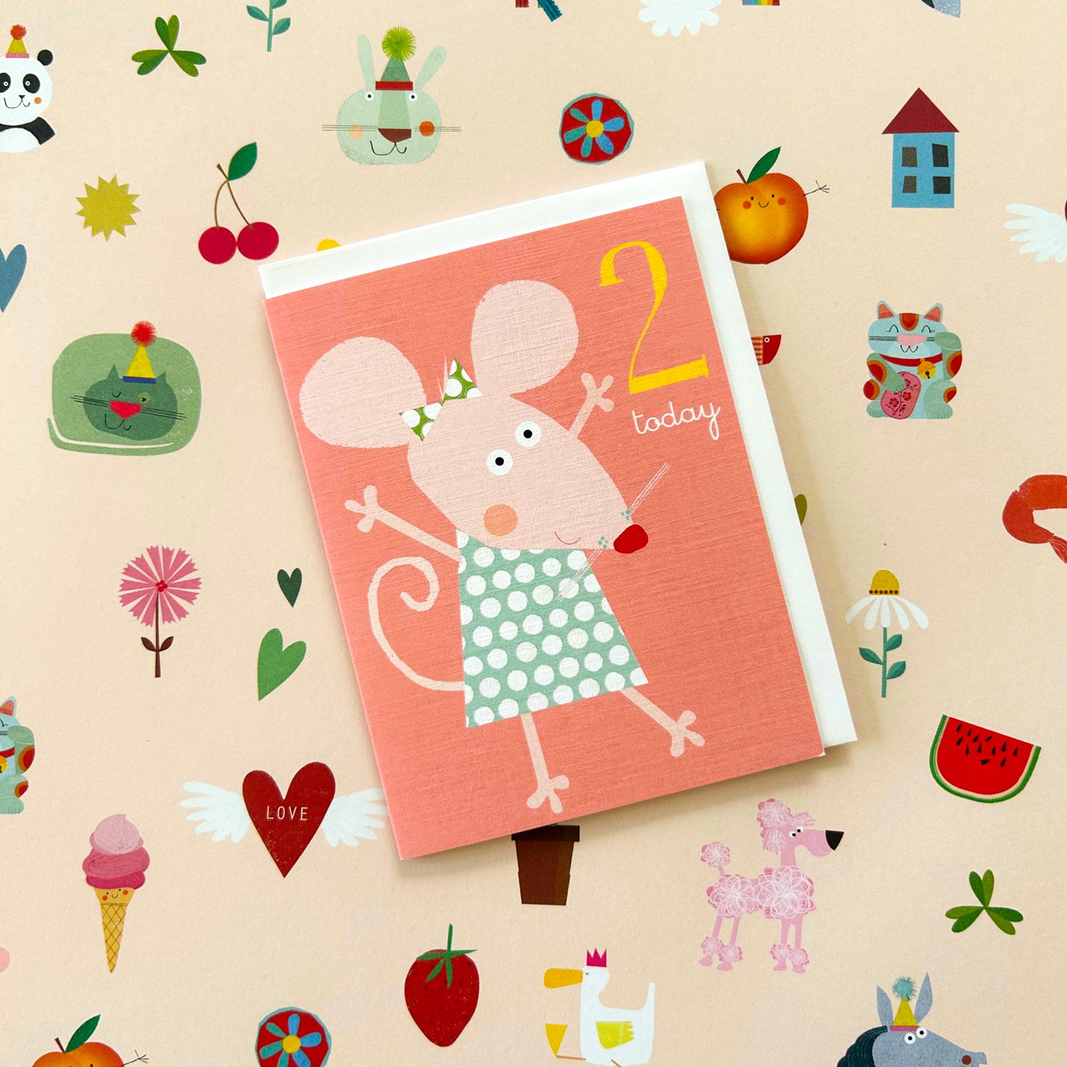 AW08 mini mouse 2nd birthday card