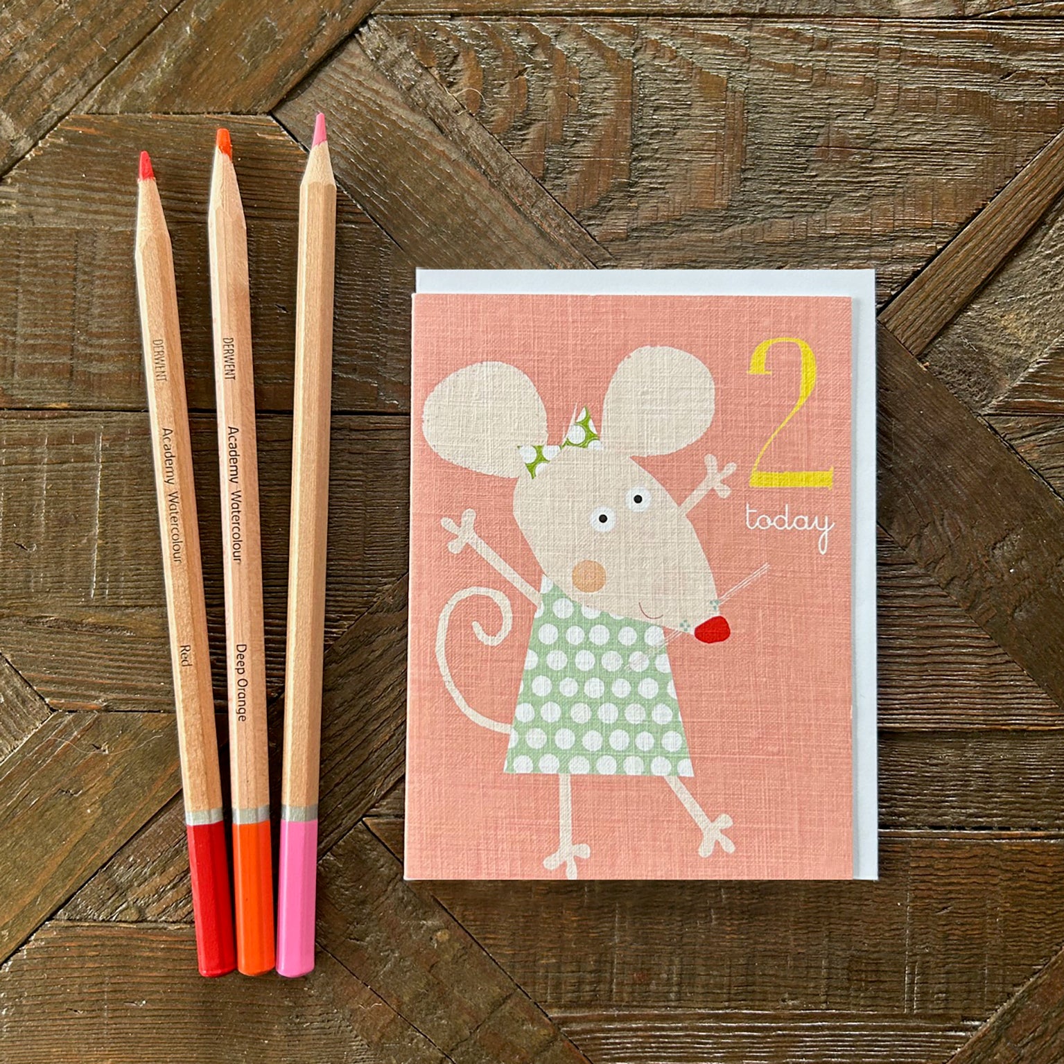AW08 mini mouse 2nd birthday card