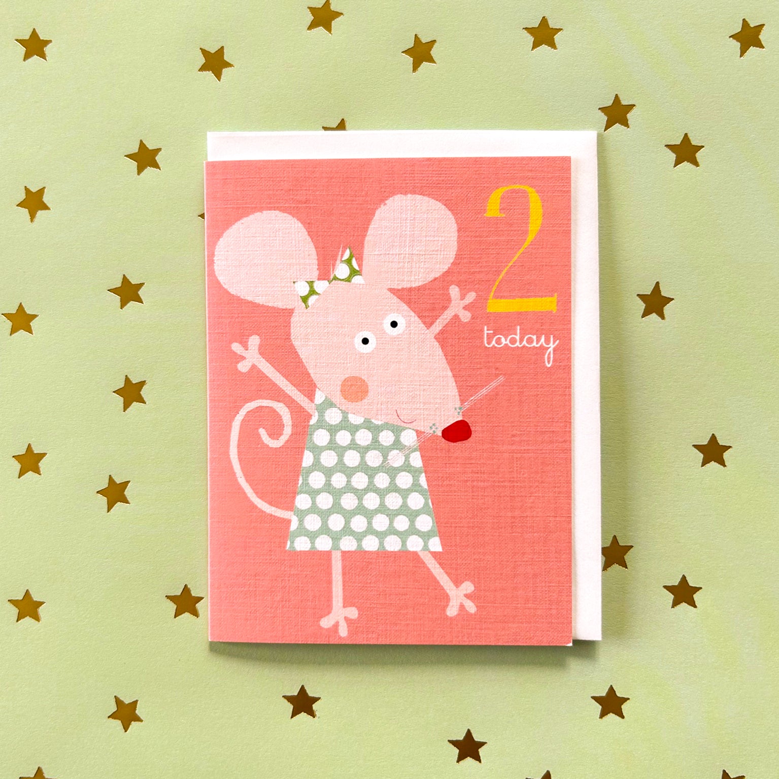 AW08 mini mouse 2nd birthday card