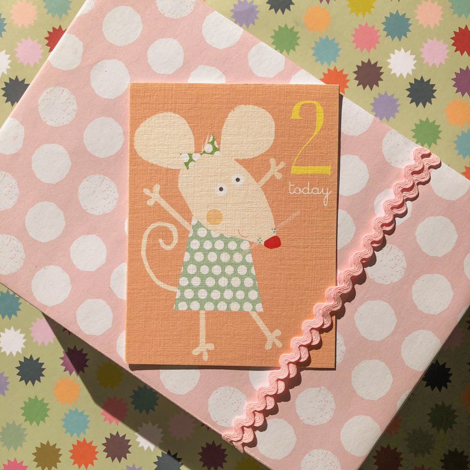 AW08 mini mouse 2nd birthday card