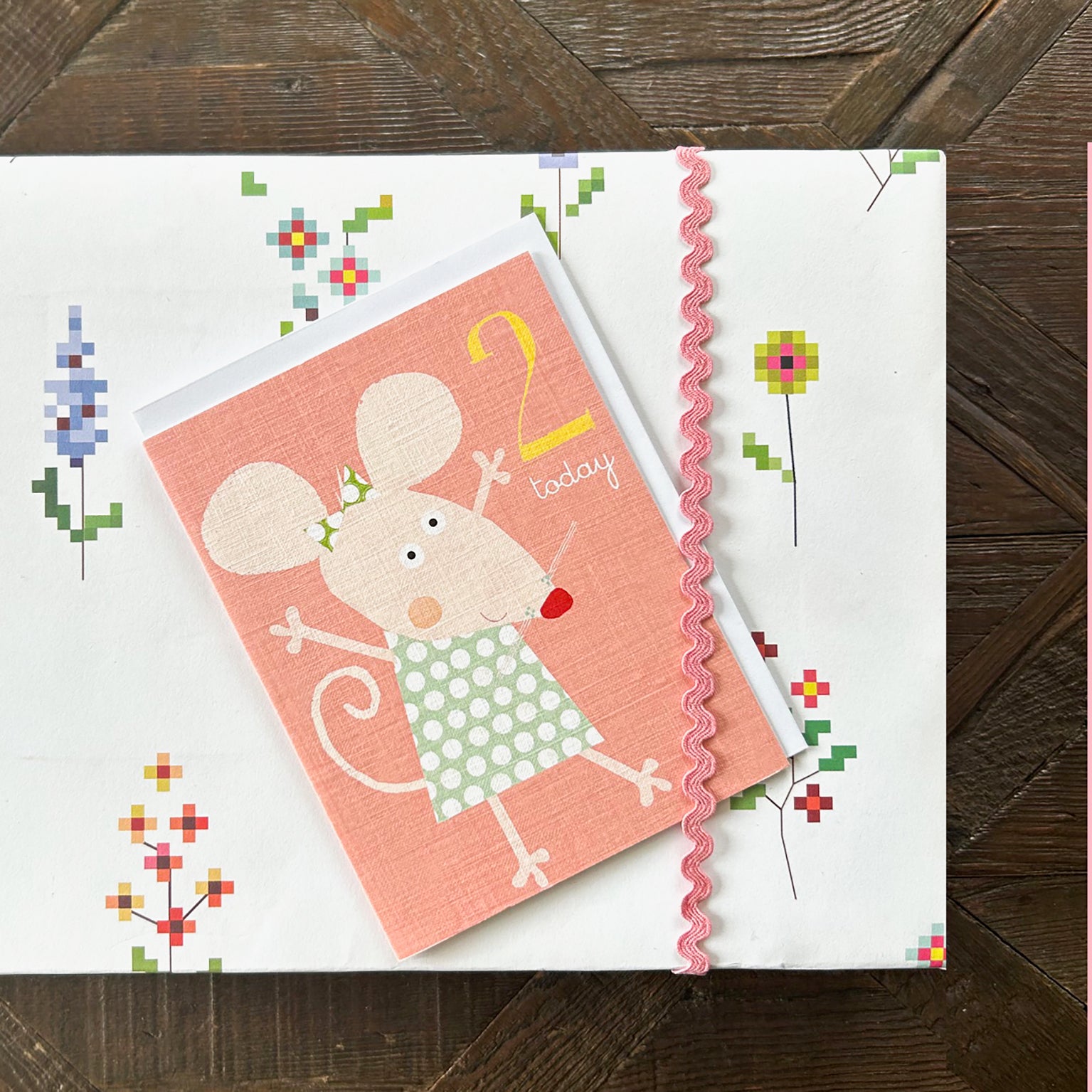 AW08 mini mouse 2nd birthday card