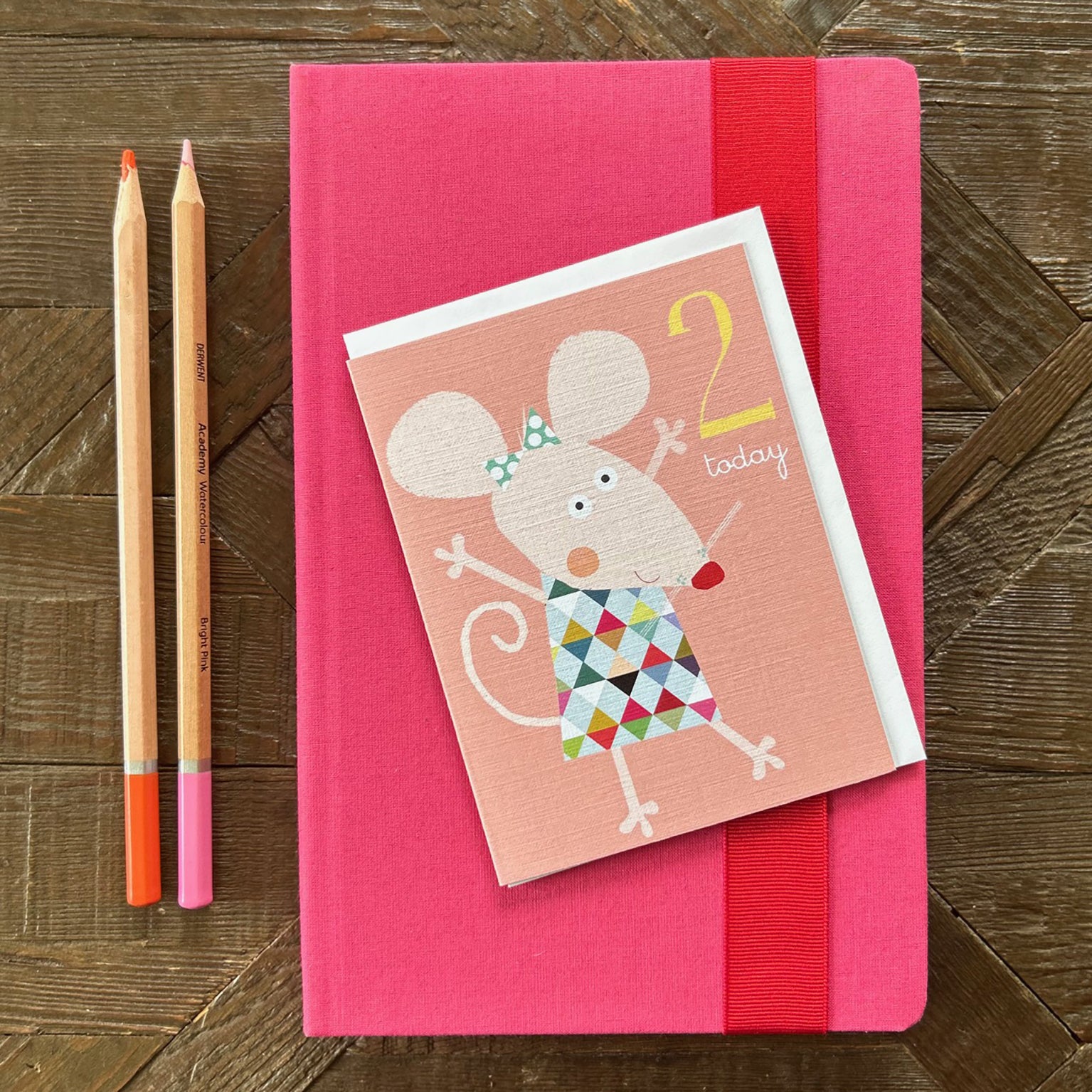 AW08 mini mouse 2nd birthday card