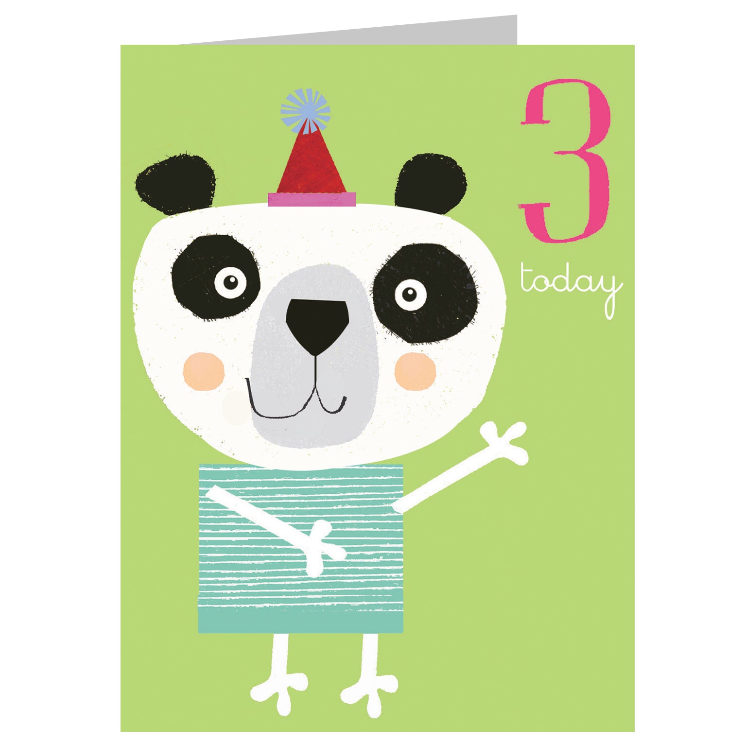 AW09 mini panda 3rd birthday card