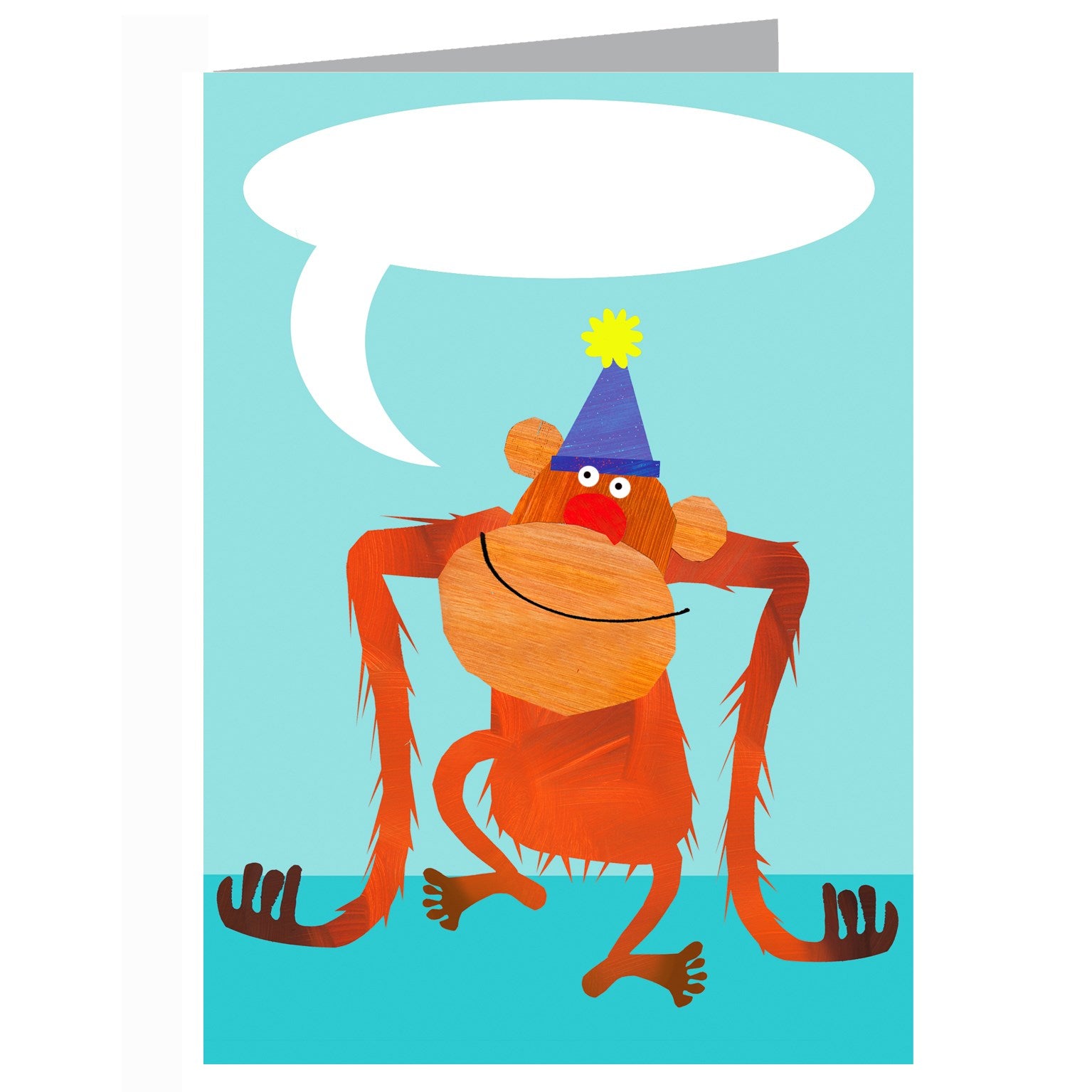 BB01 personalised orangutan greetings card