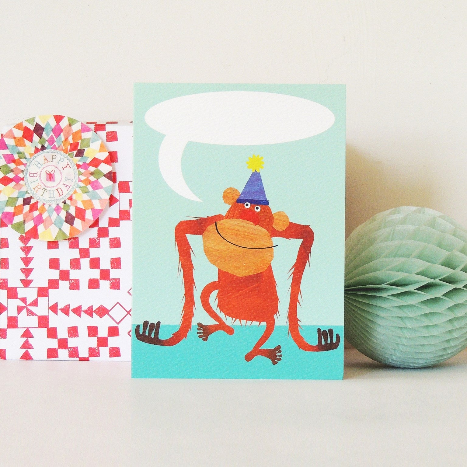 BB01 personalised orangutan greetings card