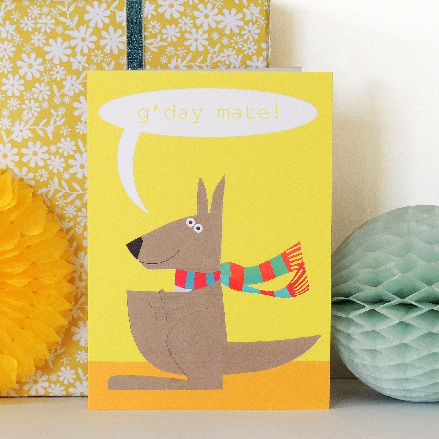BB02 personalised kangaroo greetings card