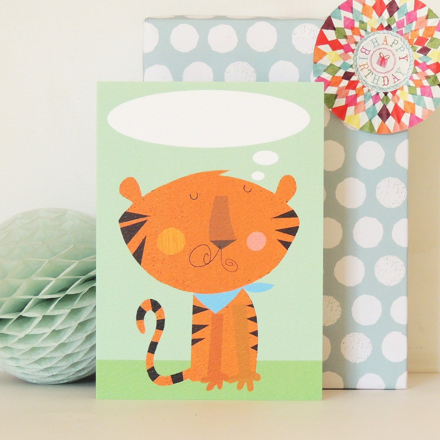BB03 personalised tiger greetings card