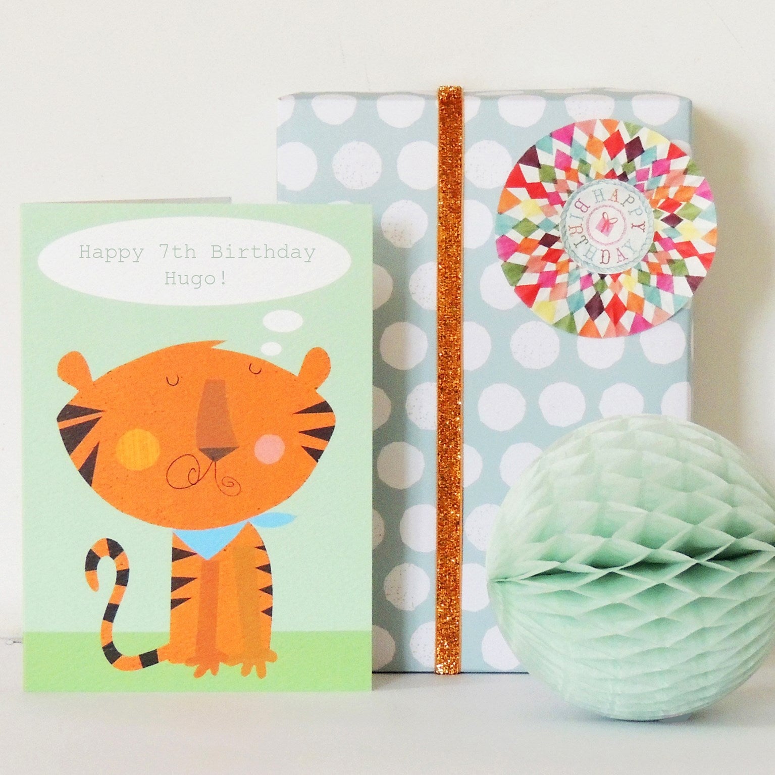 BB03 personalised tiger greetings card