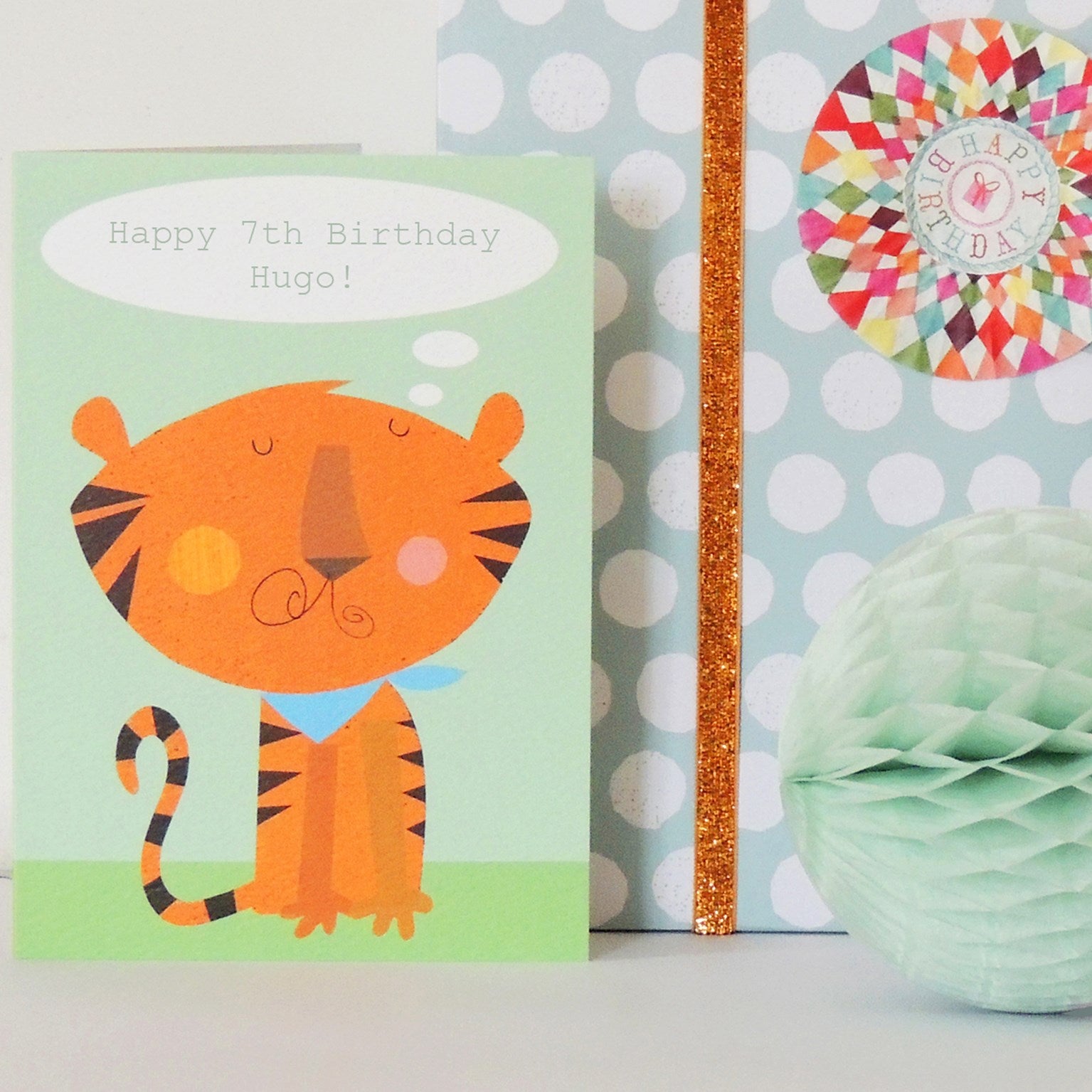 BB03 personalised tiger greetings card