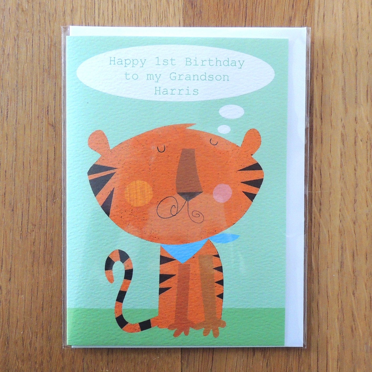 BB03 personalised tiger greetings card