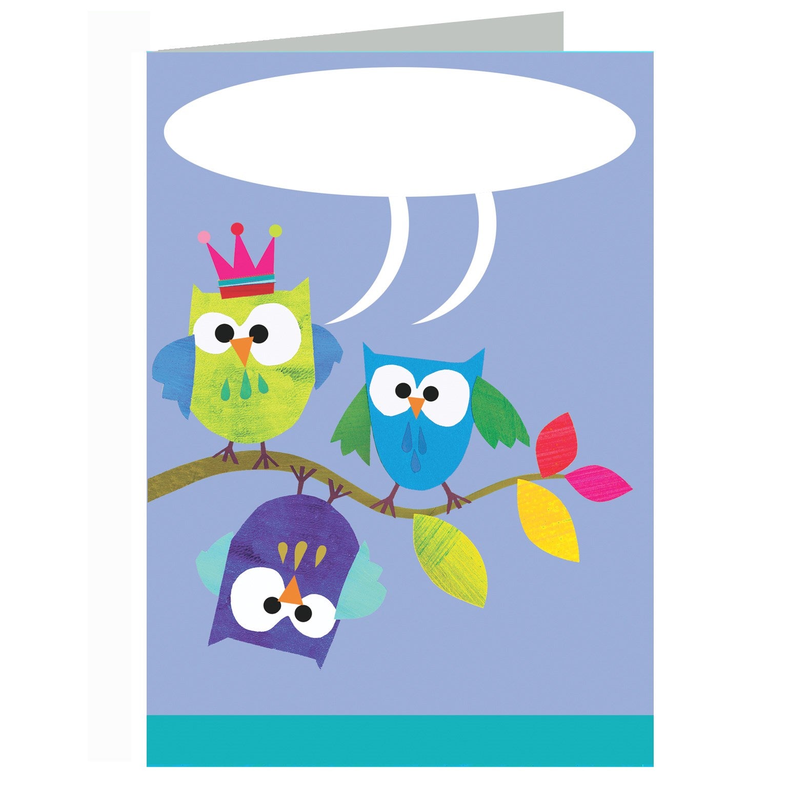 BB08 personalised owls greetings card