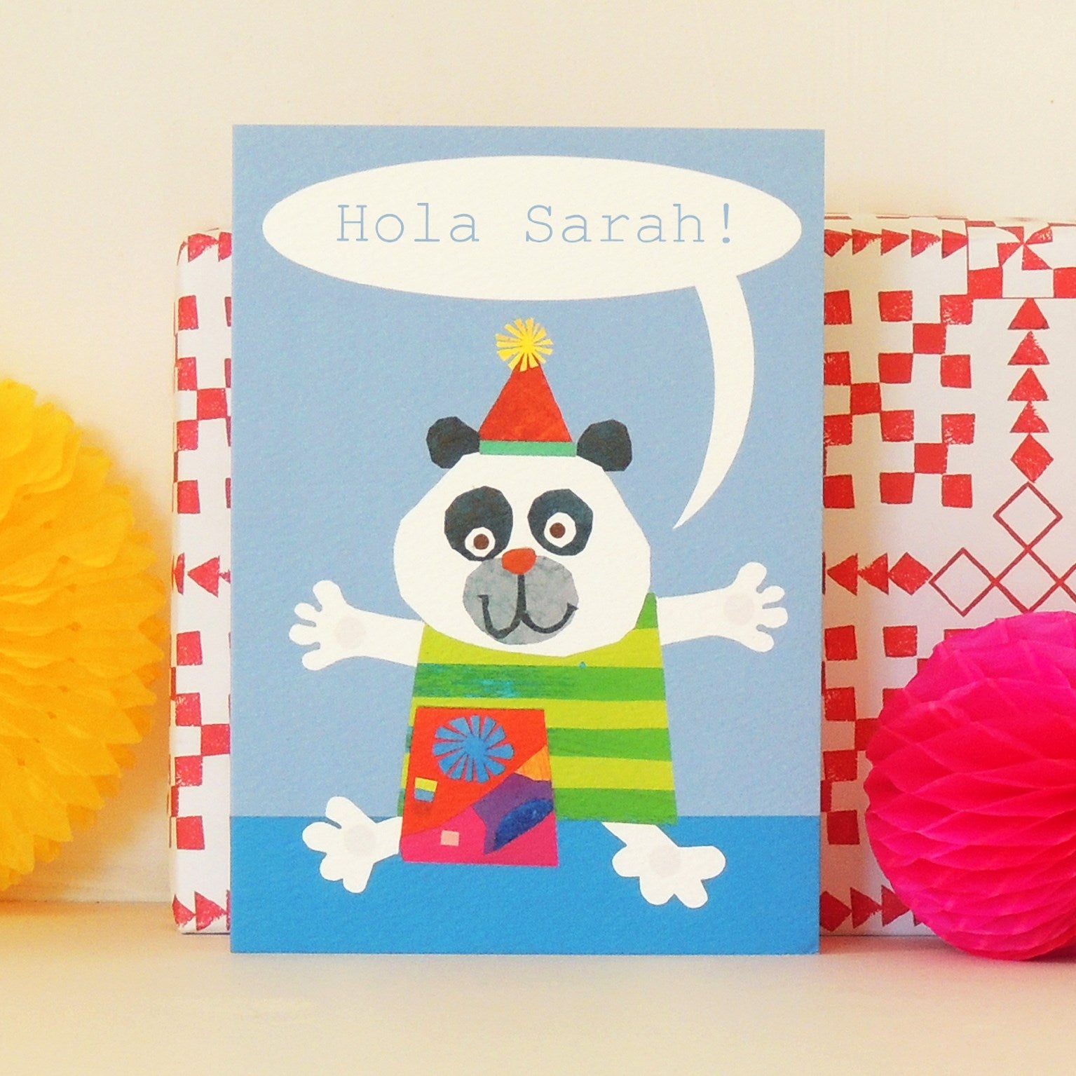 BB10 personalised panda greetings card